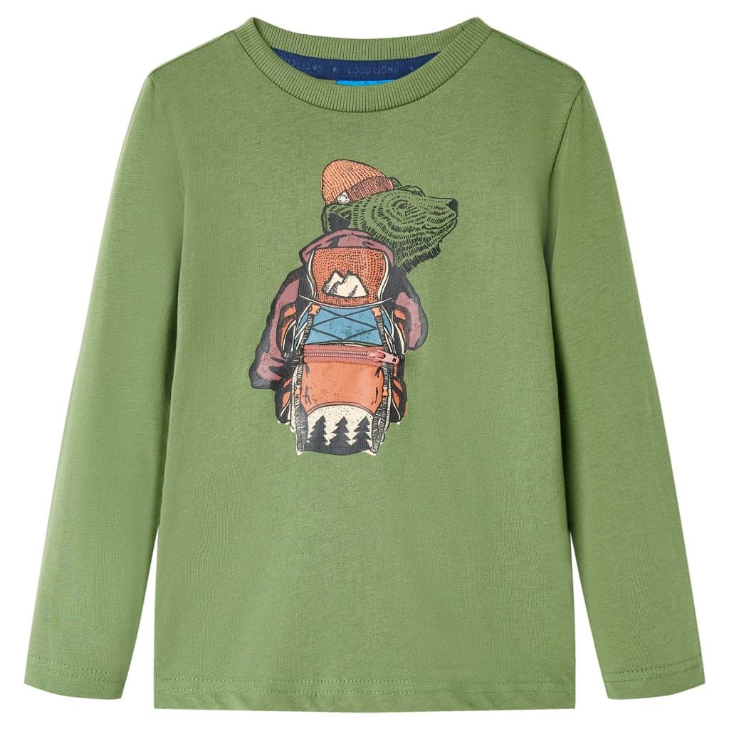 Langarmshirt Kinder-Langarmshirt Helles Khaki 128