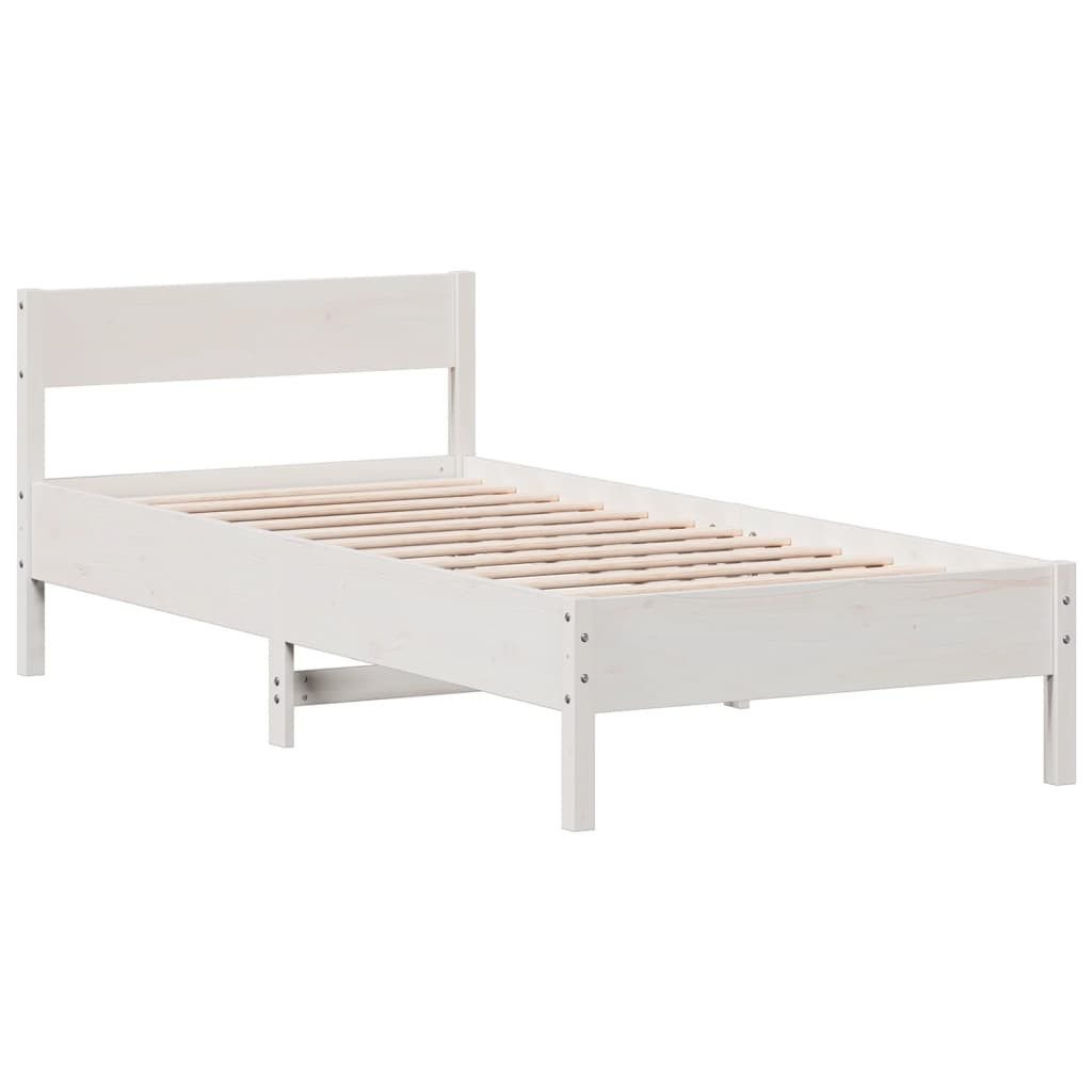 vidaXL Bett Massivholzbett ohne Matratze Weiß günstig online kaufen