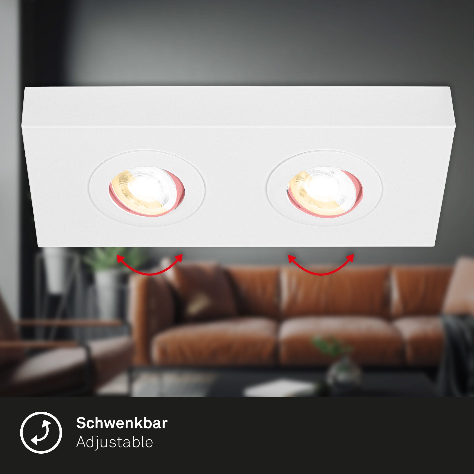 Deckenleuchte Briloner LED Leuchten verbaut, Warmweiß 3996026, fest Neutralweiß,