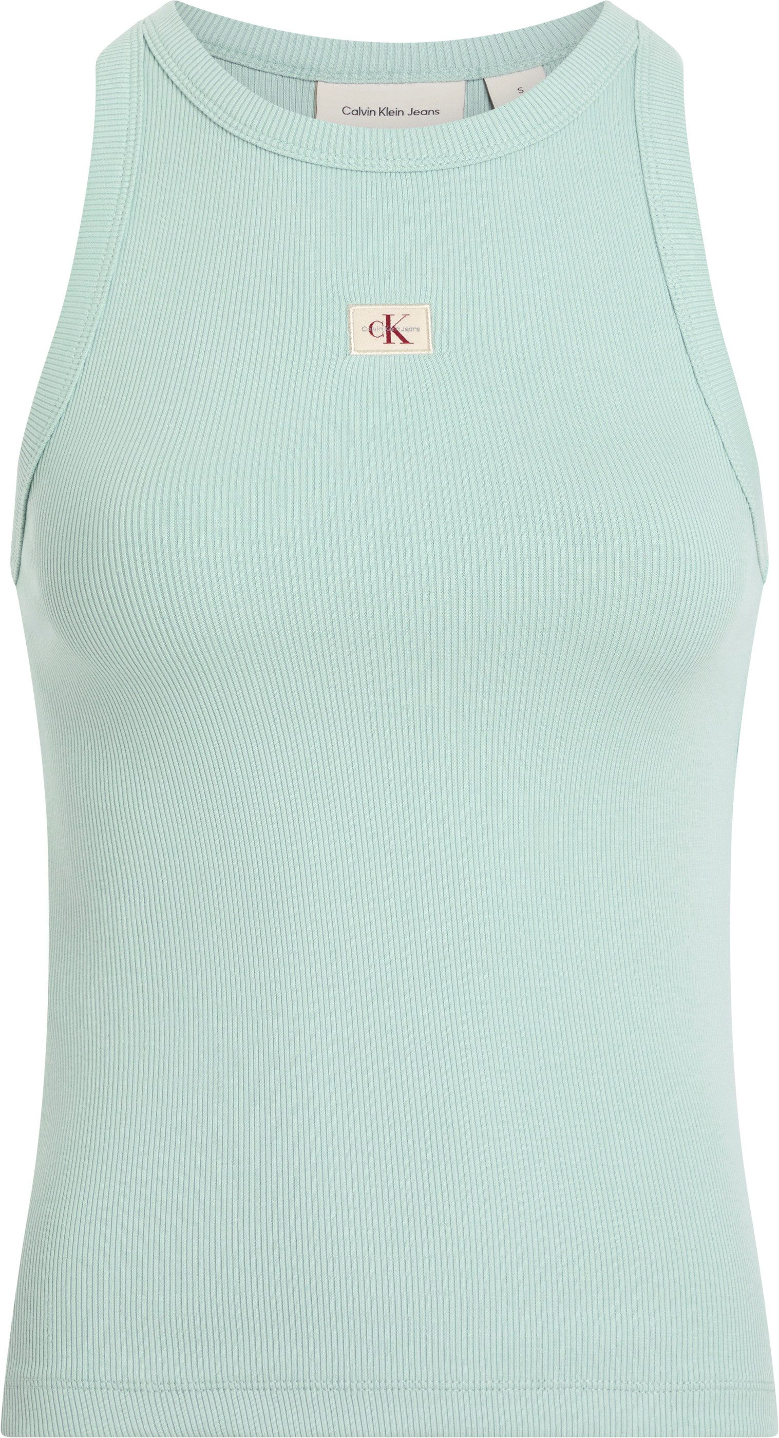 Calvin Klein Jeans Tanktop WOVEN LABEL RIB TANK TOP mit Logo