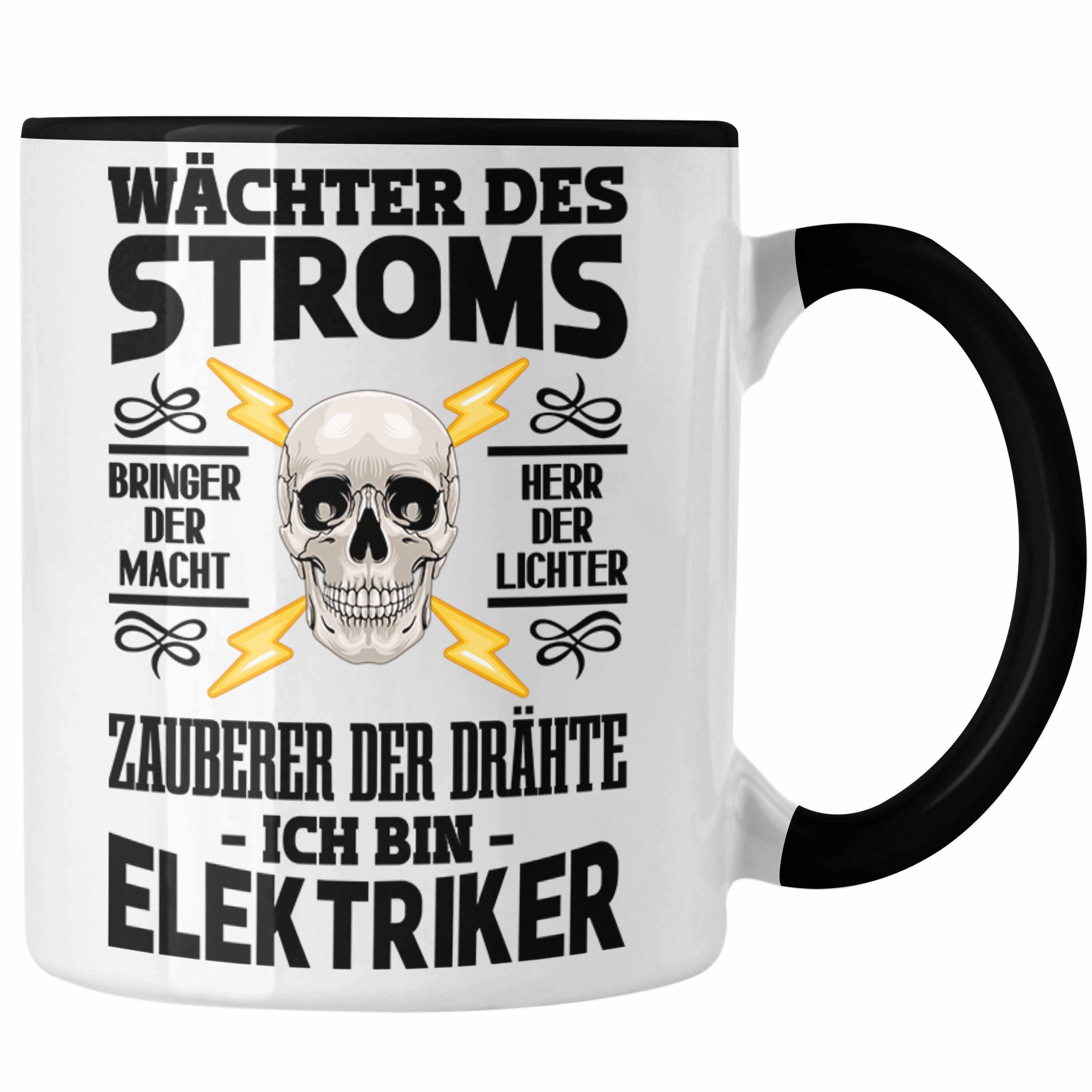 Trendation Tasse Trendation - Elektriker Tasse Männer für Schwarz Geschenke Kaffeebecher Lustig Spruch Gadget Geschenk