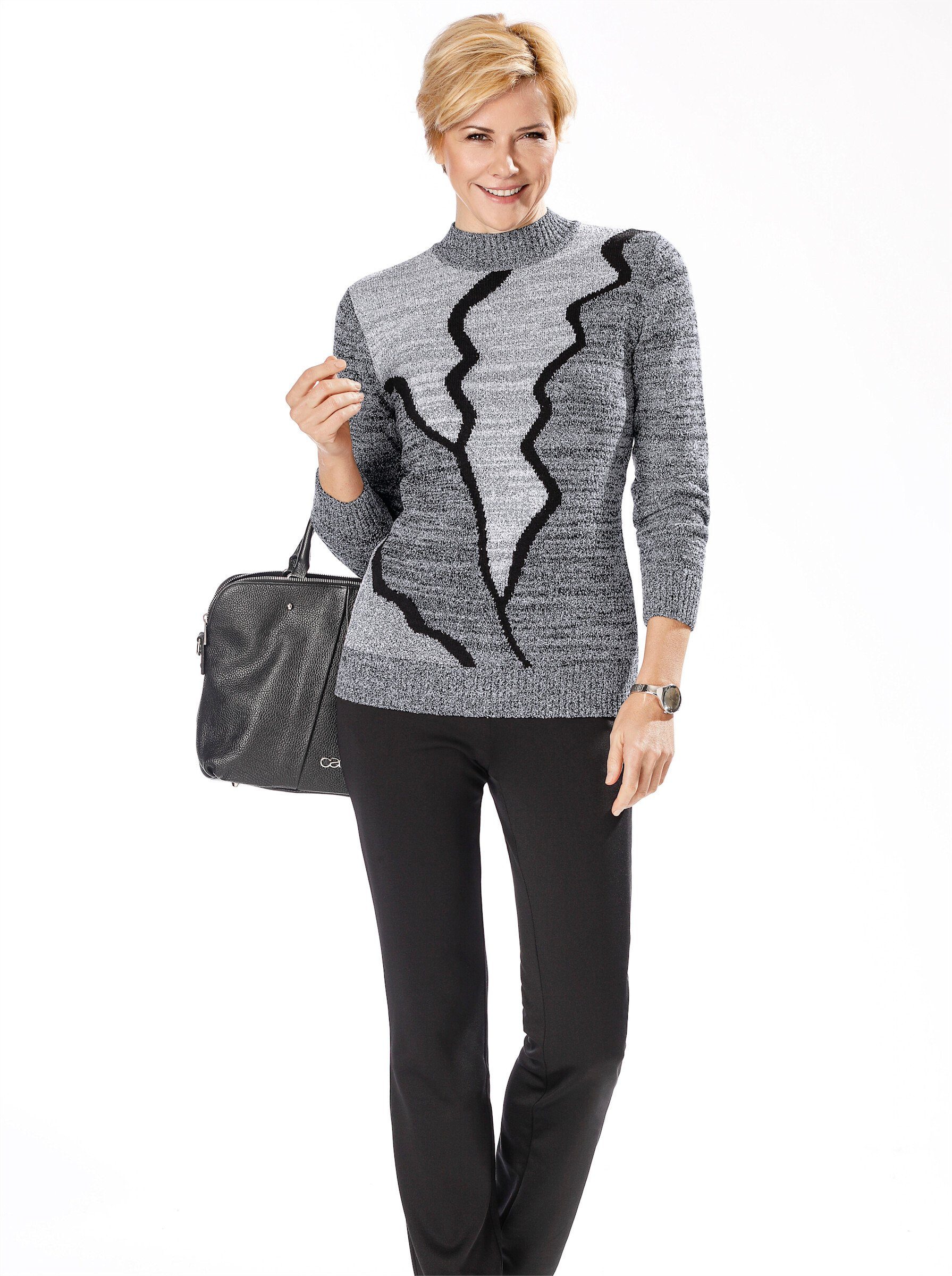 Strickpullover Stehkragenpullover