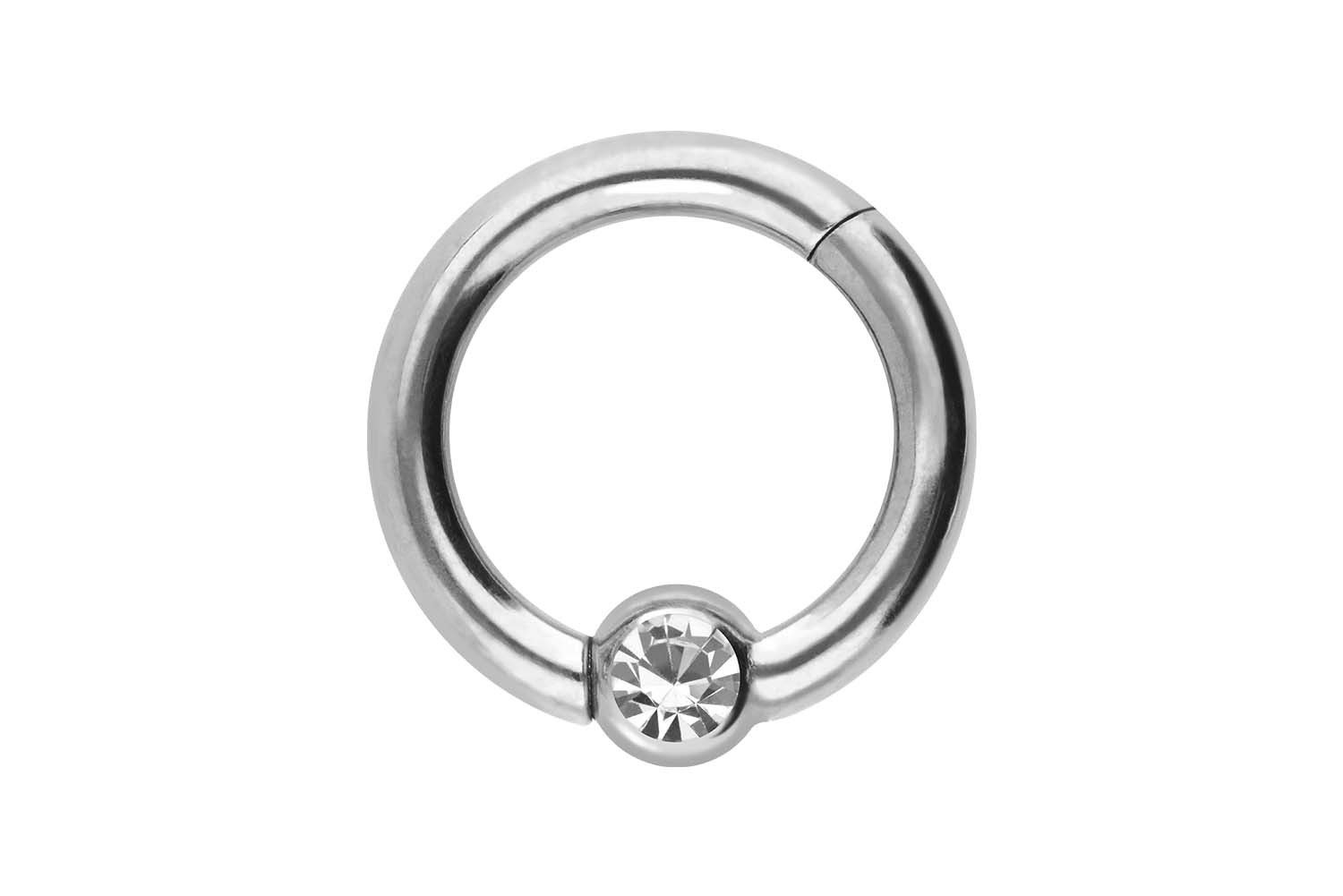Nasenpiercing Titan Segmentring Clicker KRISTALL Ohrpiercing Septum Nase