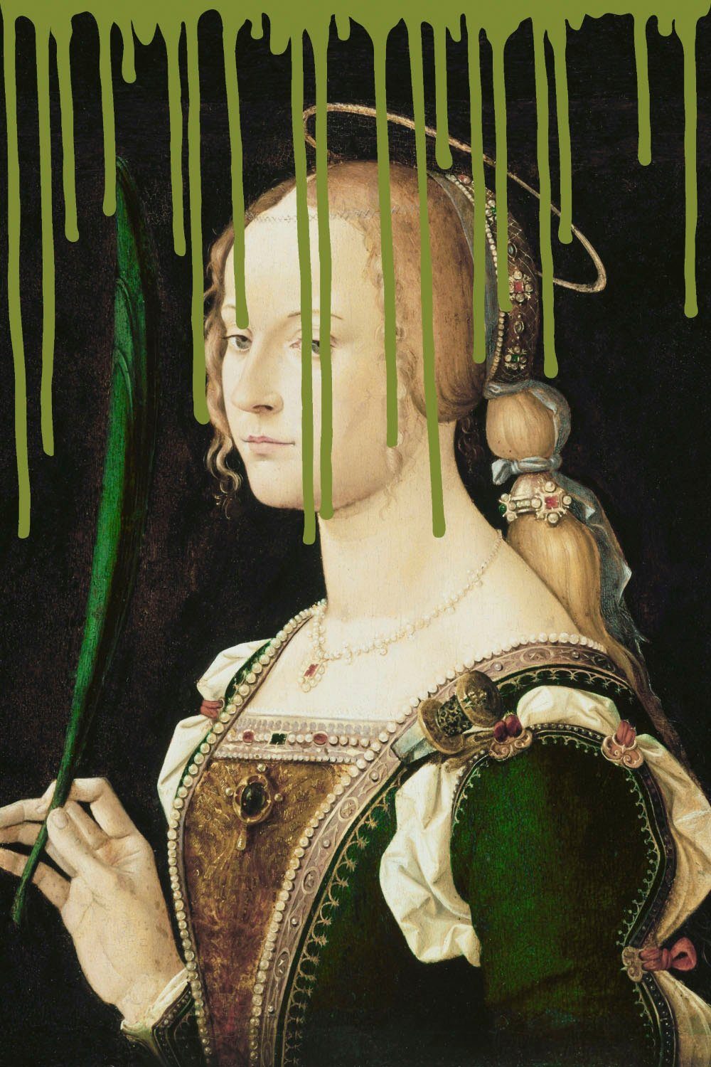 queence Acrylglasbild Frau mit Farbklecks, Bilder von Frauen, Formen, Frau, Gemälde, Historische Persönlichkeiten, Kunst, Fine Art-Print in Galeriequalität