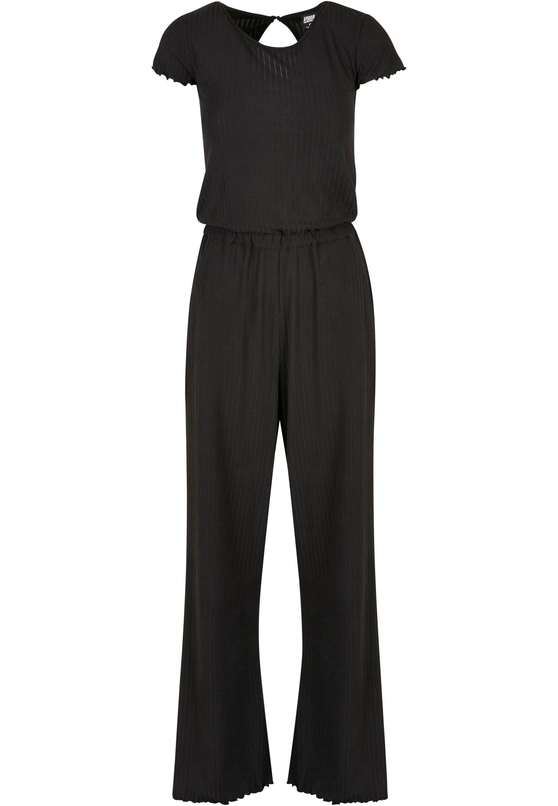 URBAN CLASSICS Jumpsuit Urban Classics Damen Ladies Rib Wid Leg Jumpsuit (1 günstig online kaufen