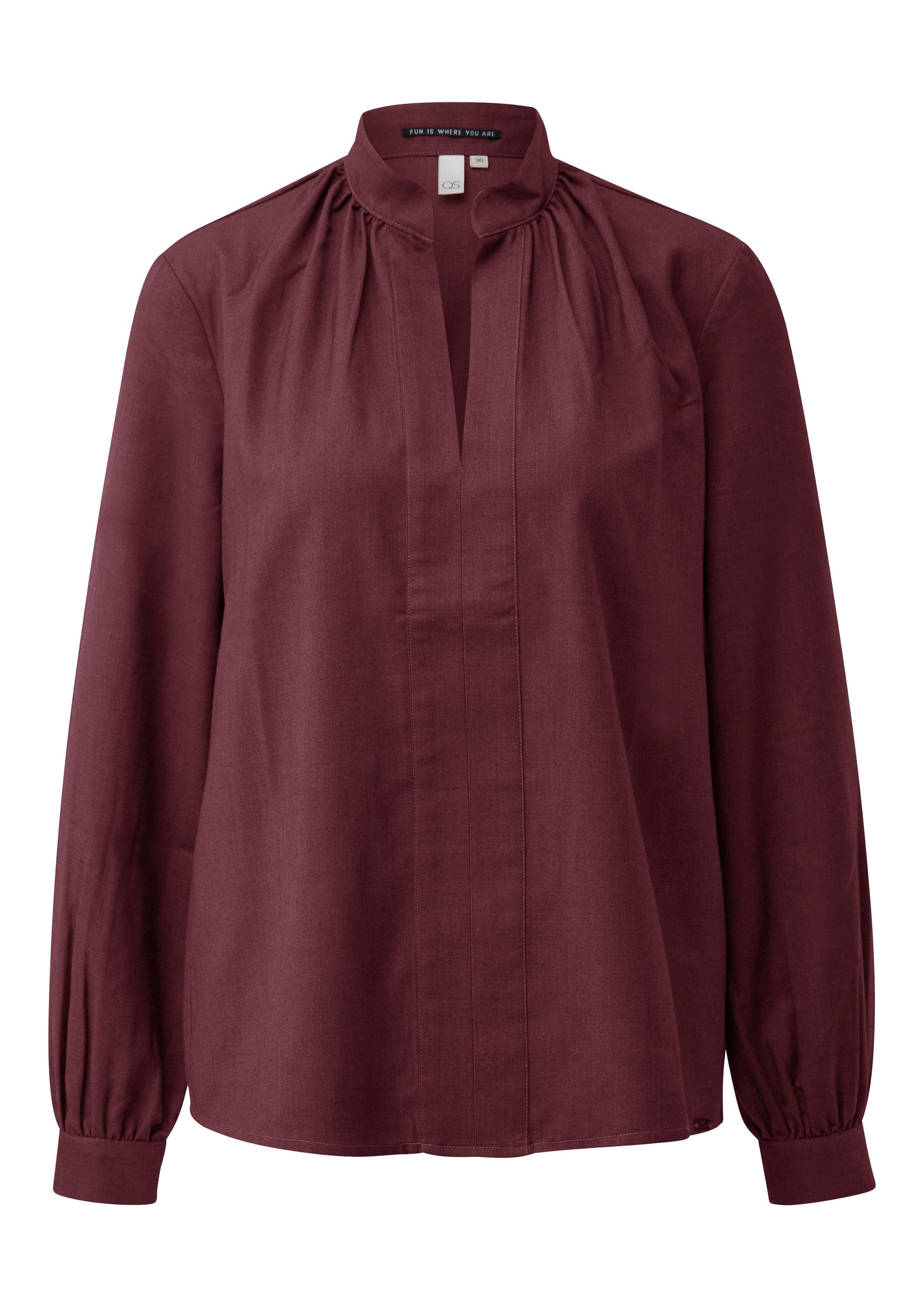 QS Langarmbluse Bluse Weiche Tunikabluse (1-tlg) günstig online kaufen