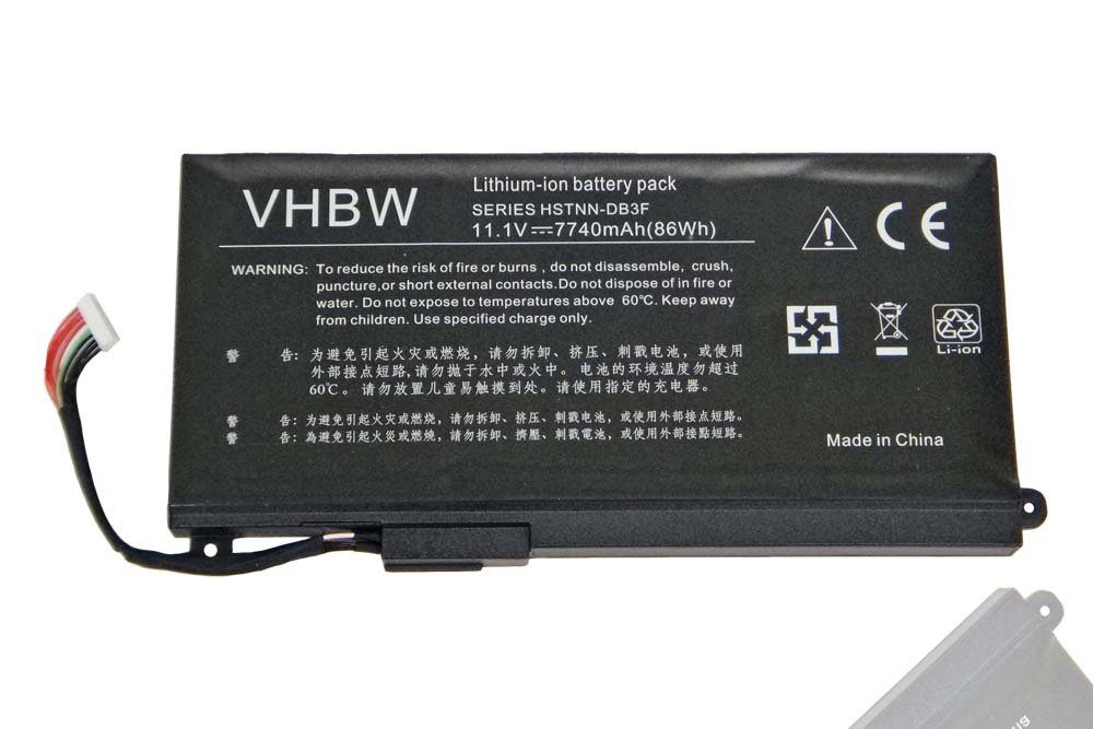 vhbw passend für HP Envy 17-3000, 17-3001ed, 17-3002ea, 17-3004ed, Laptop-Akku 7740 mAh