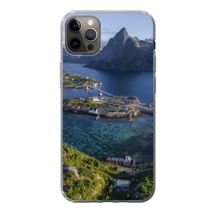 MuchoWow Handyhülle Lofoten bei Sonnenaufgang Handyhülle Apple iPhone 12 Pro Max Smartphone-Bumper Print Handy