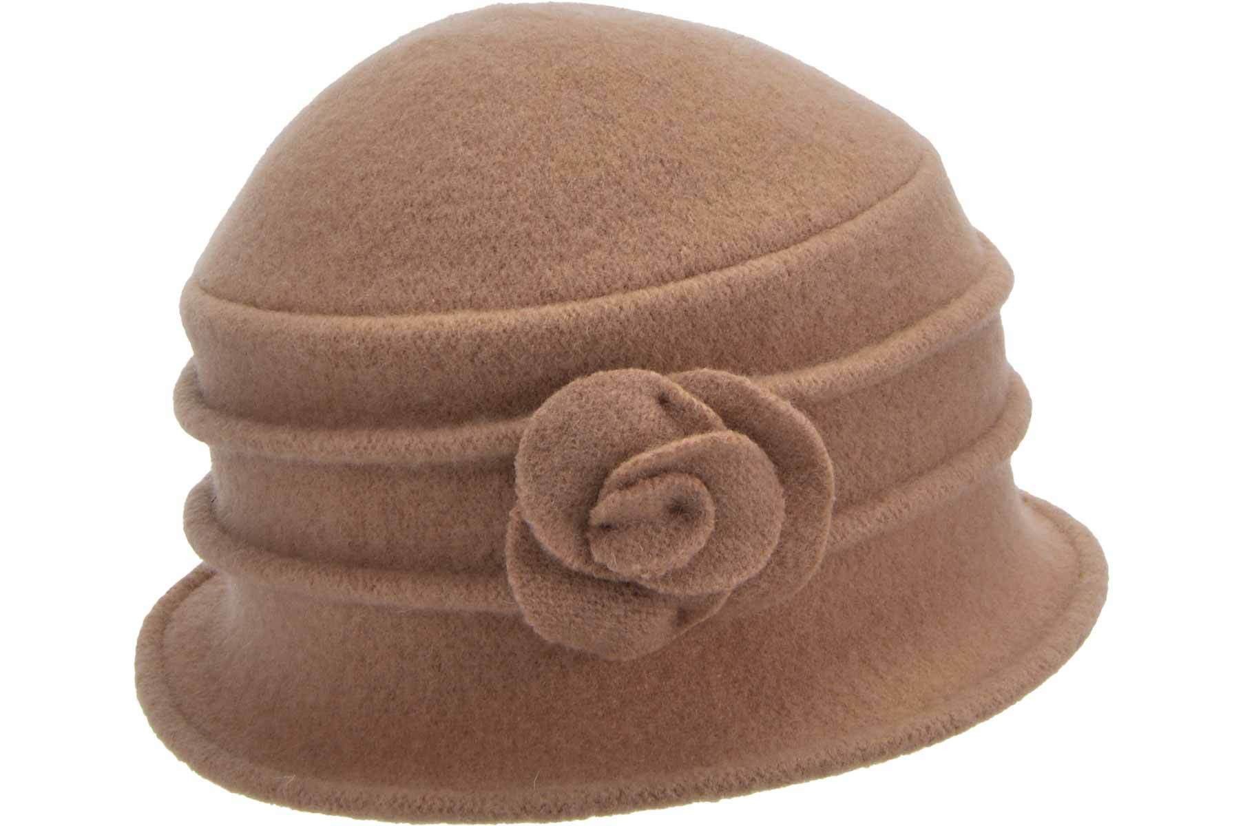 Seeberger Filzhut Walkglocke mit kleiner Blume 18042-0