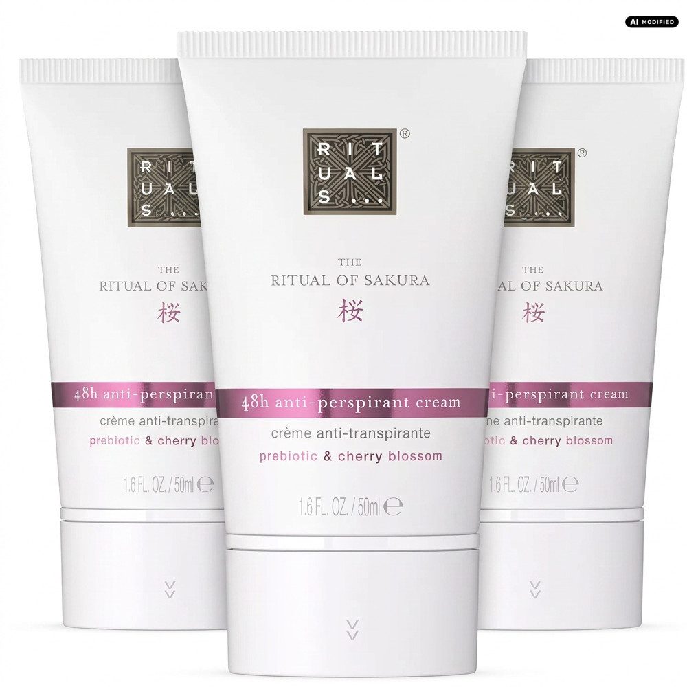 Rituals Deo-Creme Rituals The Ritual of Sakura Antitranspirant Creme 3er Set, 1-tlg., Vorteilspack mit 3 Antitranspirant-Cremes für langanhaltenden Schutz