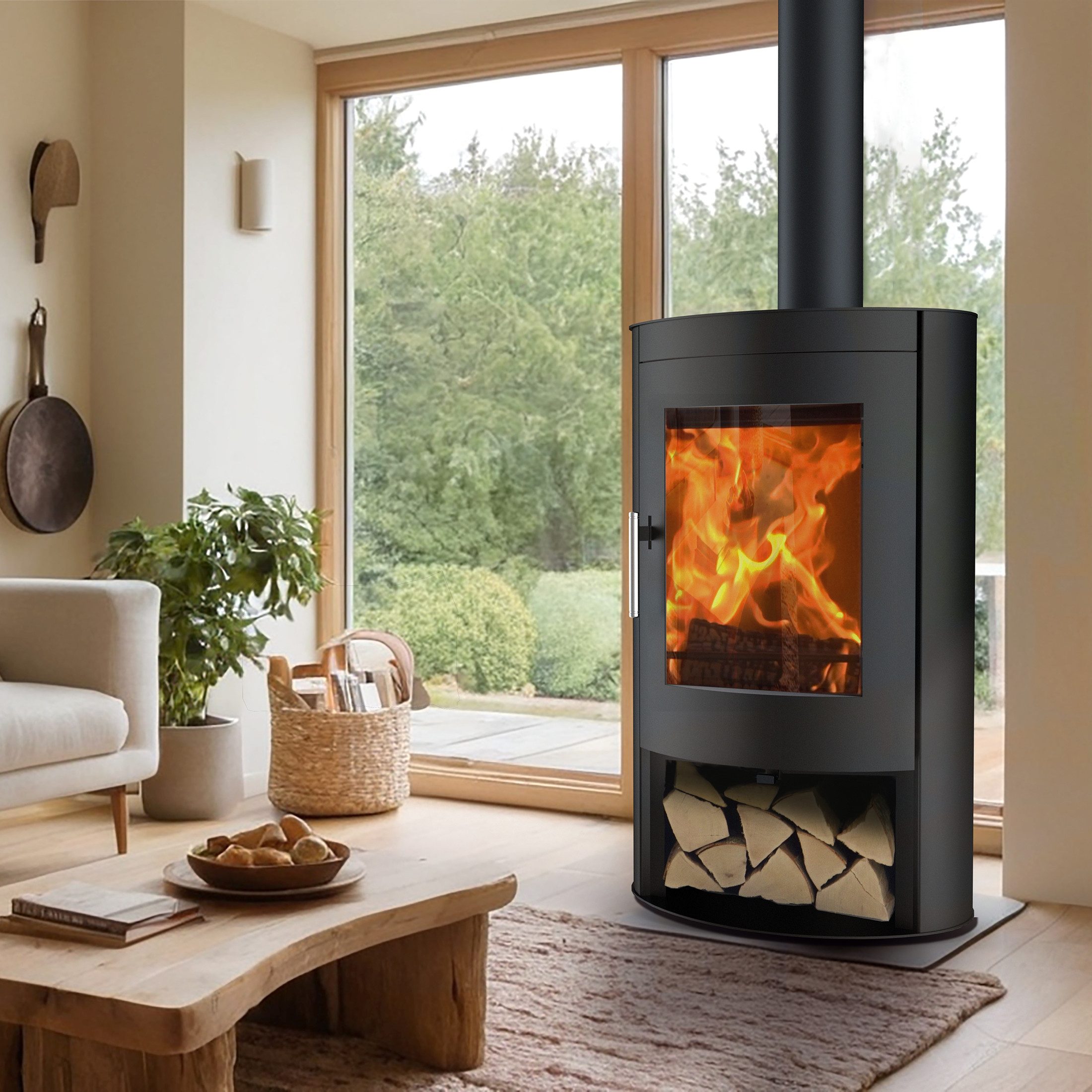 Panadero Kaminofen Oviedo, 8,7 kW, Zeitbrand