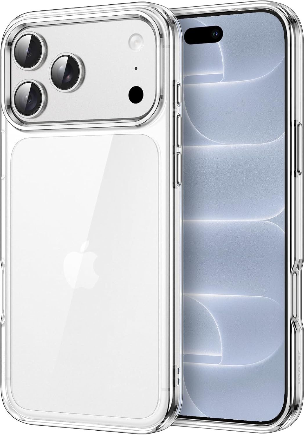 CLM-Tech Handyhülle Transparent für iPhone 18 Pro / Max / iPhone 17 Pro / Max 6,9 Zoll, Kratzfest, stoßsicher, schmutzabweisend