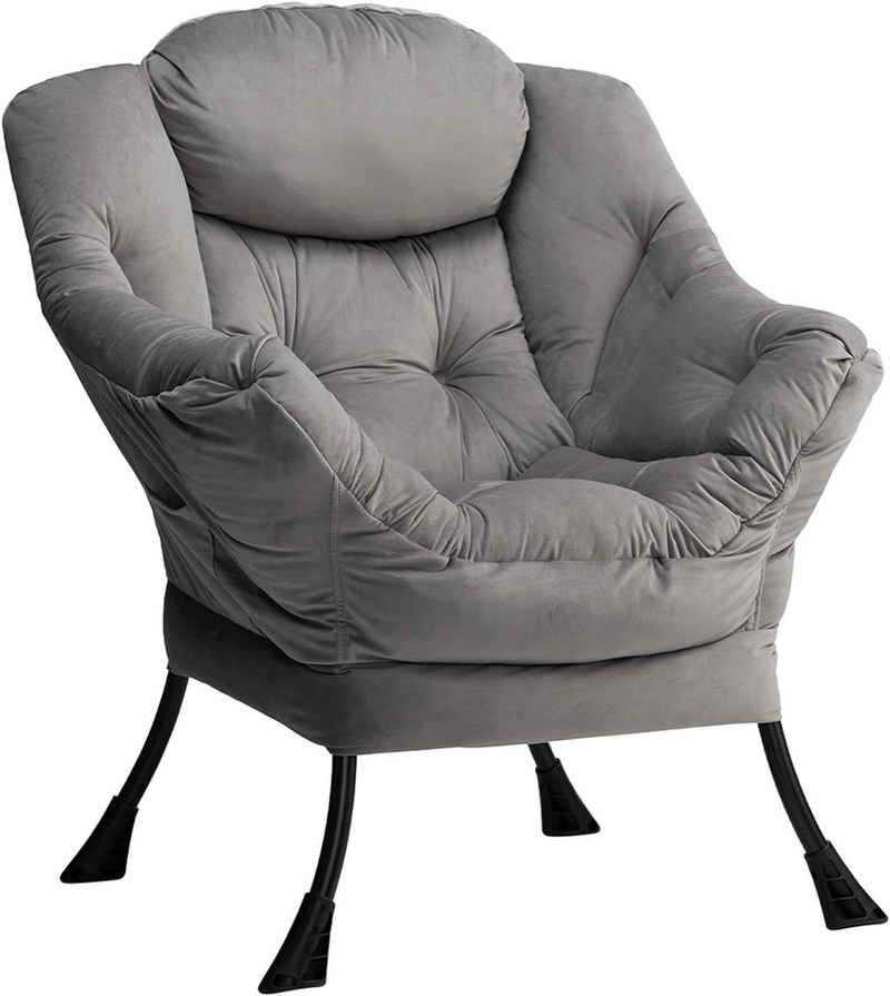 Vankel Relaxsessel Relaxsessel Sessel mit Armlehnen und Taschen, Relaxsessel, bis zu 120 kg Tragkraft