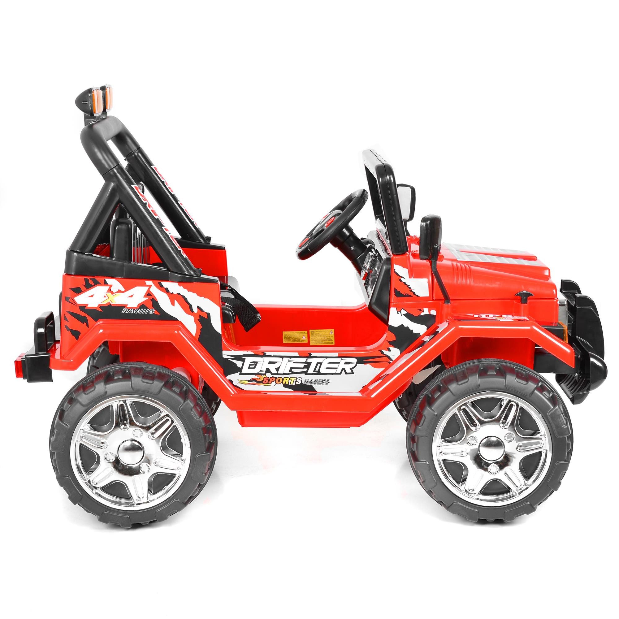 Hecht Elektro-Kinderauto Jeep 45W bis 6,8 km/h mit Fernbedienung, Belastbarkeit 30 kg, 6V/10Ah Akku, Radio, USB, AUX