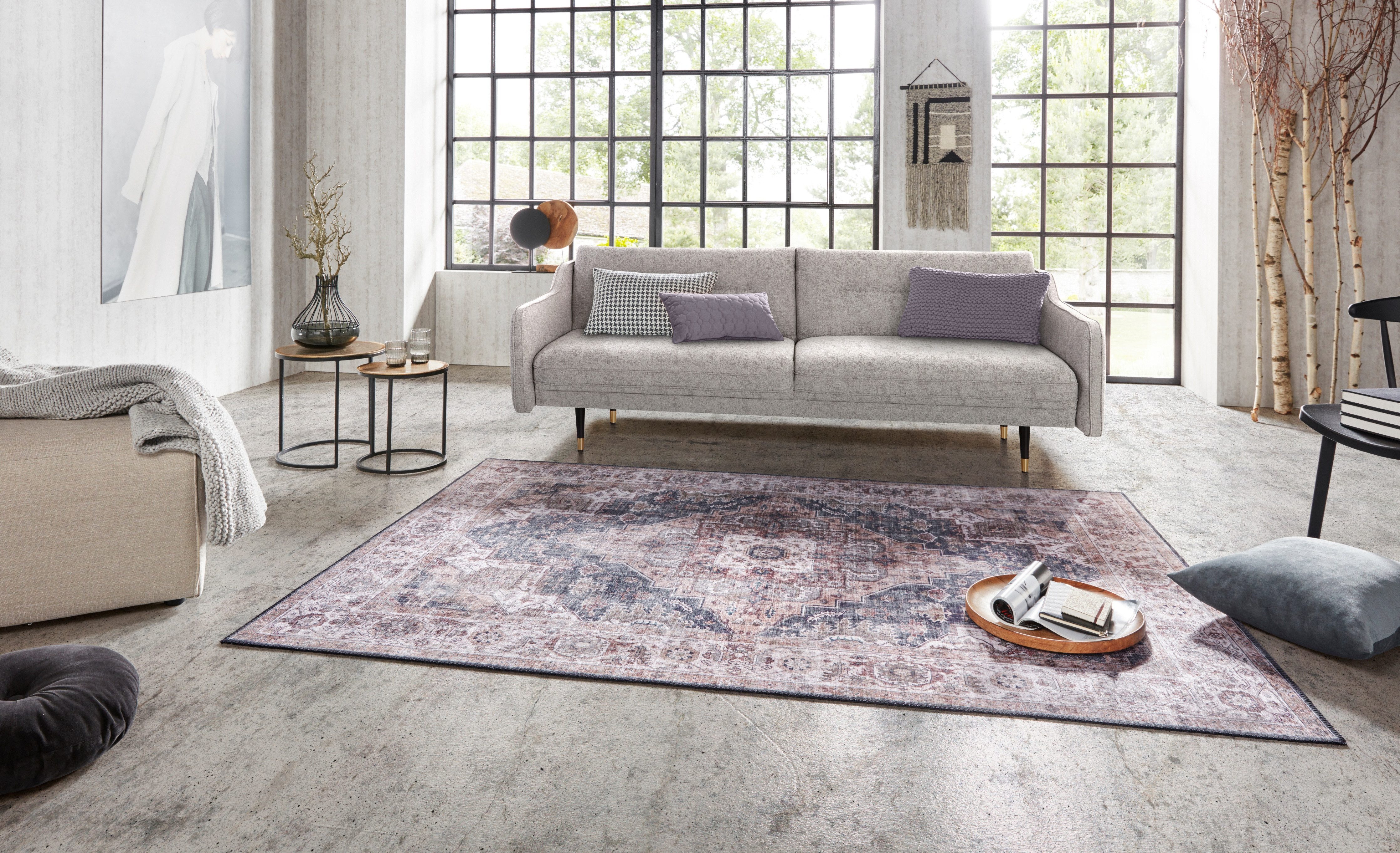 HANSE Home Teppich Sylla, rechteckig, Höhe: 5 mm, Orientalisch, Läufer, Vintage, Wohnzimmer, Schlafzimmer, Esszimmer