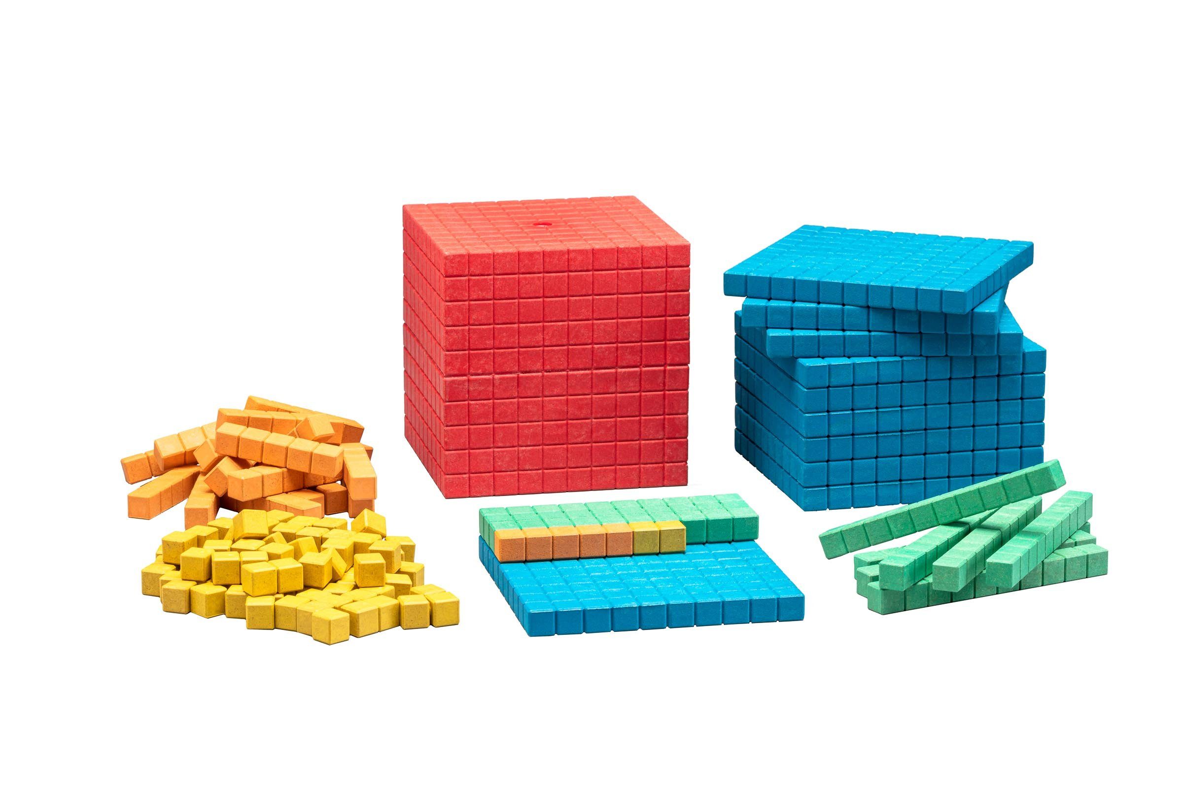 Wissner® aktiv lernen Lernspielzeug Dienes Grundsortiment in 5 Farben (141 Teile), RE-Wood®