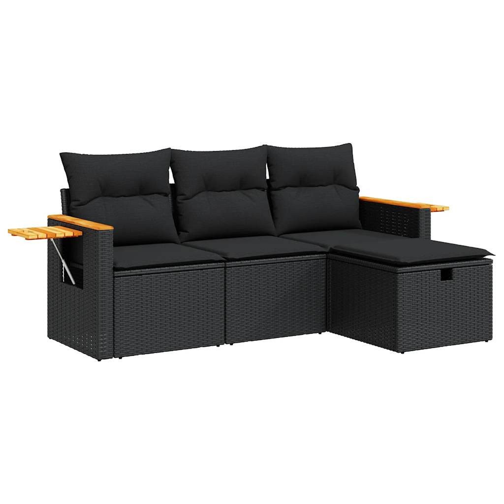 vidaXL Gartenlounge-Set 4-tlg. Garten-Sofagarnitur mit Kissen günstig online kaufen