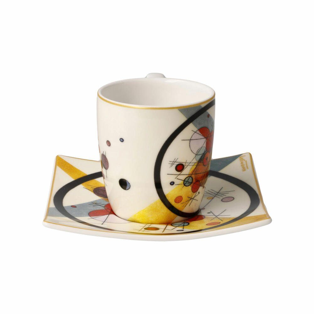 Wassily Orbis Kandinsky, Goebel China-Porzellan Artis Fine Kreis im Kreise Espressotasse
