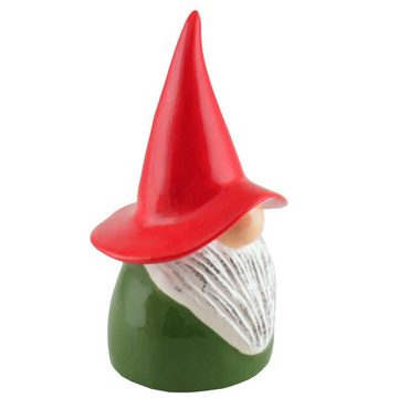 Tangoo Gartenfigur Tangoo Keramik-Wichtel grün mit roter Mütze H ca 20 cm, (Stück)