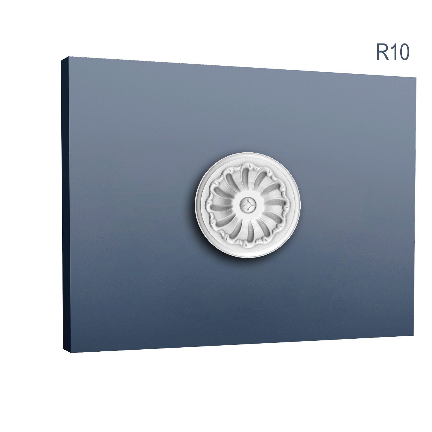 Orac Decor Decken-Rosette R10 (Rosette, 1 St., Deckenrosette, Medallion, Stuckrosette, Deckenelement, Zierelement, Durchmesser 15 cm), weiß, vorgrundiert, Stil: Neo-Renaissance