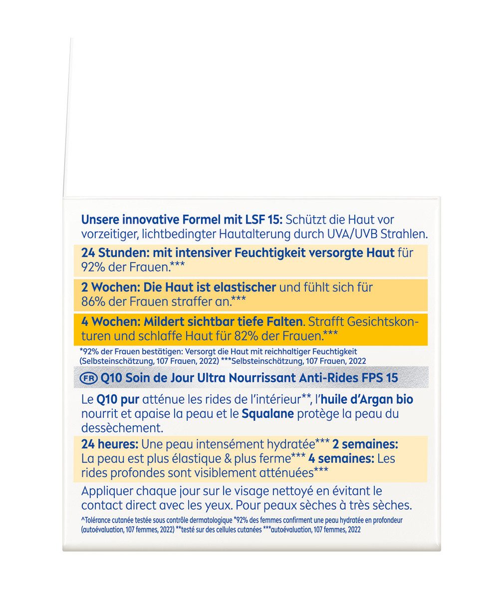 Nivea Tagescreme Q10 Anti-Falten Extra-Reichhaltige Tagespflege LSF 15 Packung, 1-tlg., 50 ml