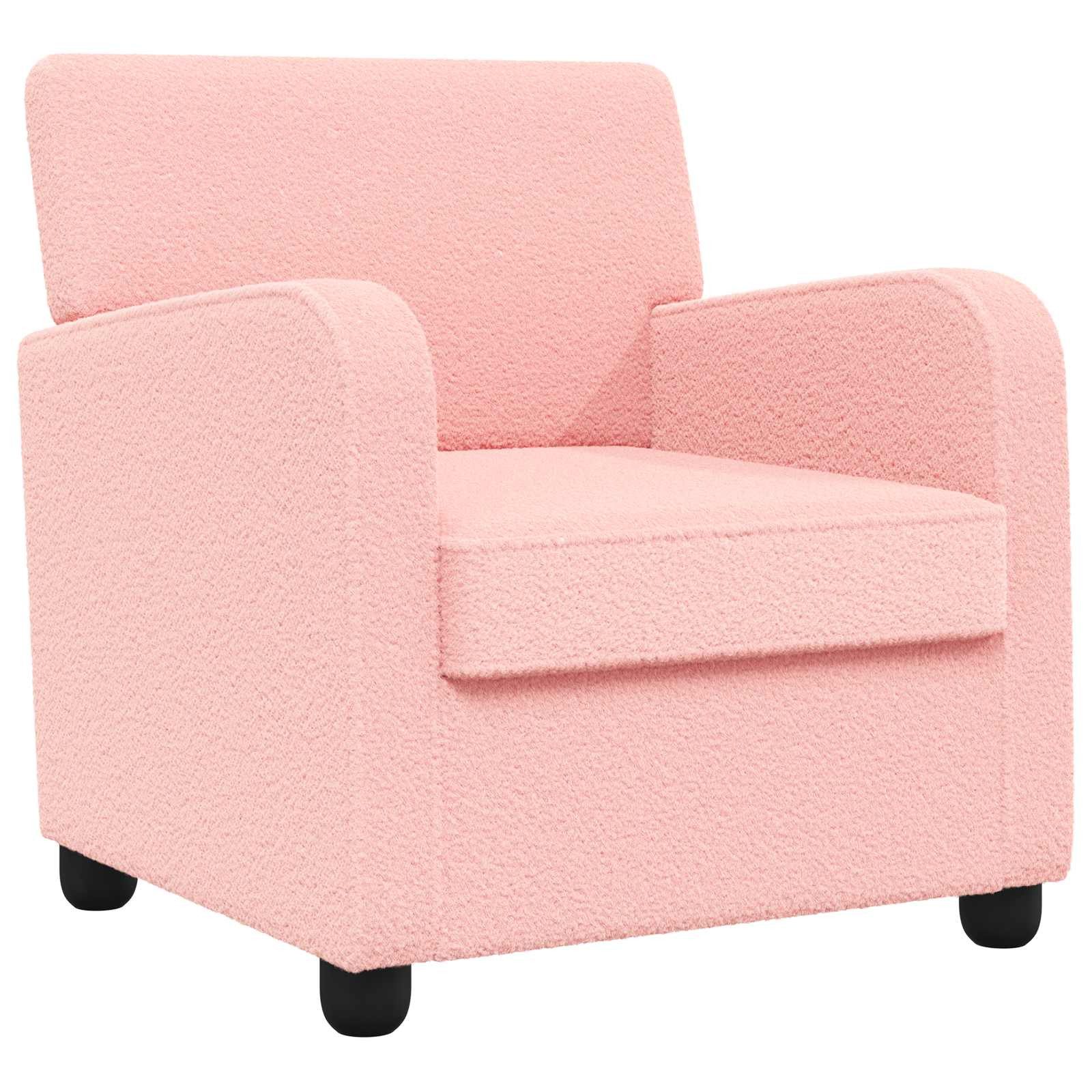 vidaXL Sessel Sessel Rosa Lammfell-Imitat (1-St)
