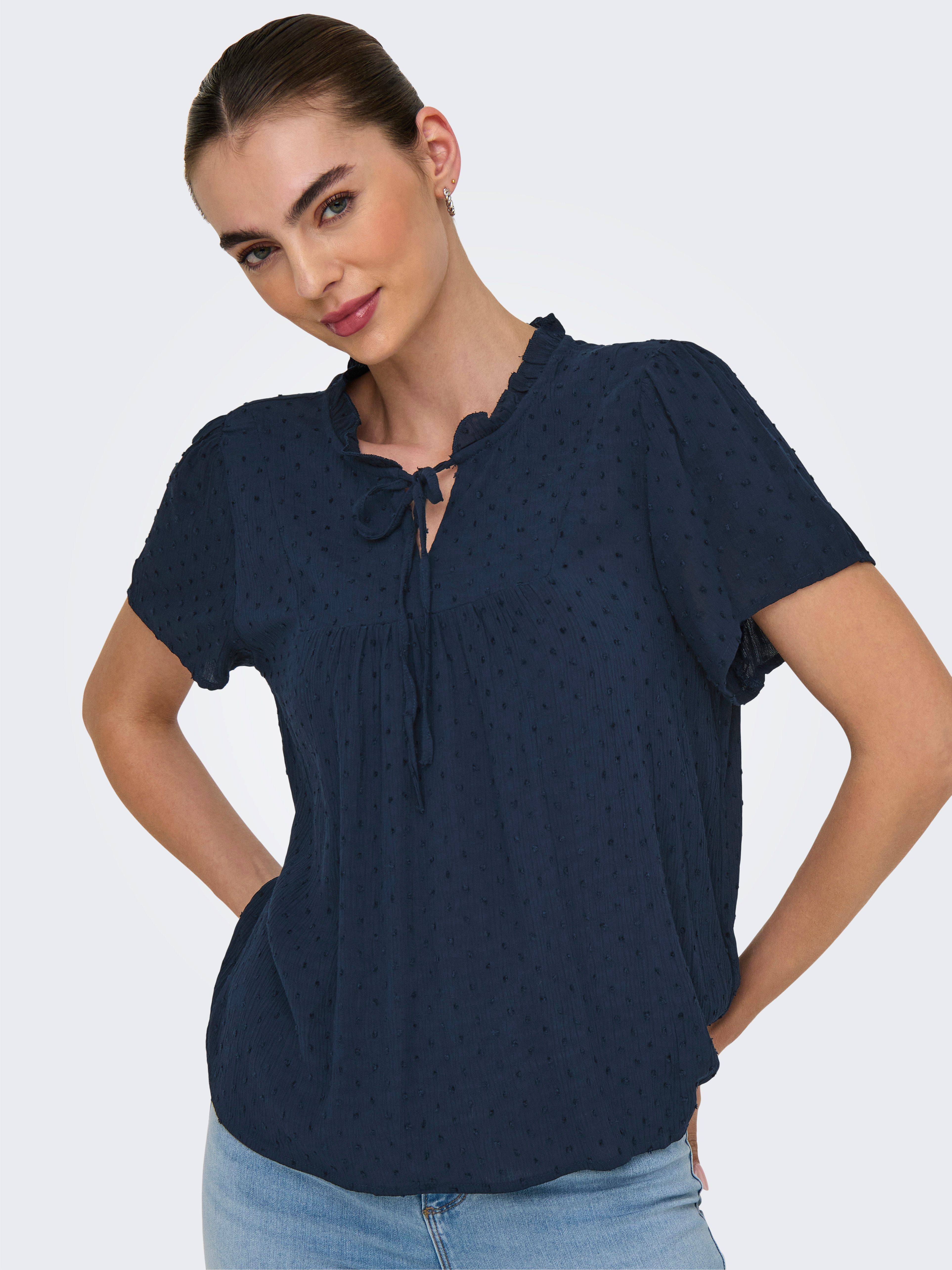 JDY Kurzarmbluse JDYLIMA LIFE S/S TOP WVN NOOS Viskose, loose fit günstig online kaufen