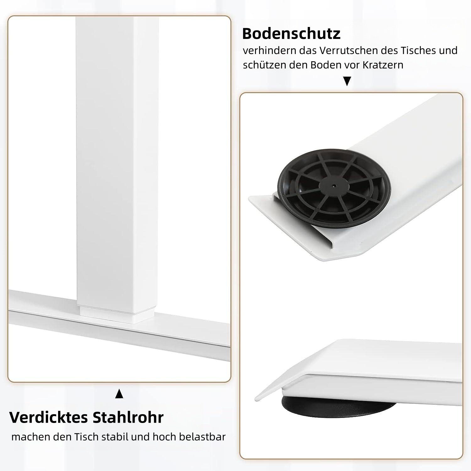 | stufenlos Eiche Höhenverstellbar, 4 Memory-Steuerungen Eiche Woltu (1-St), Schreibtisch