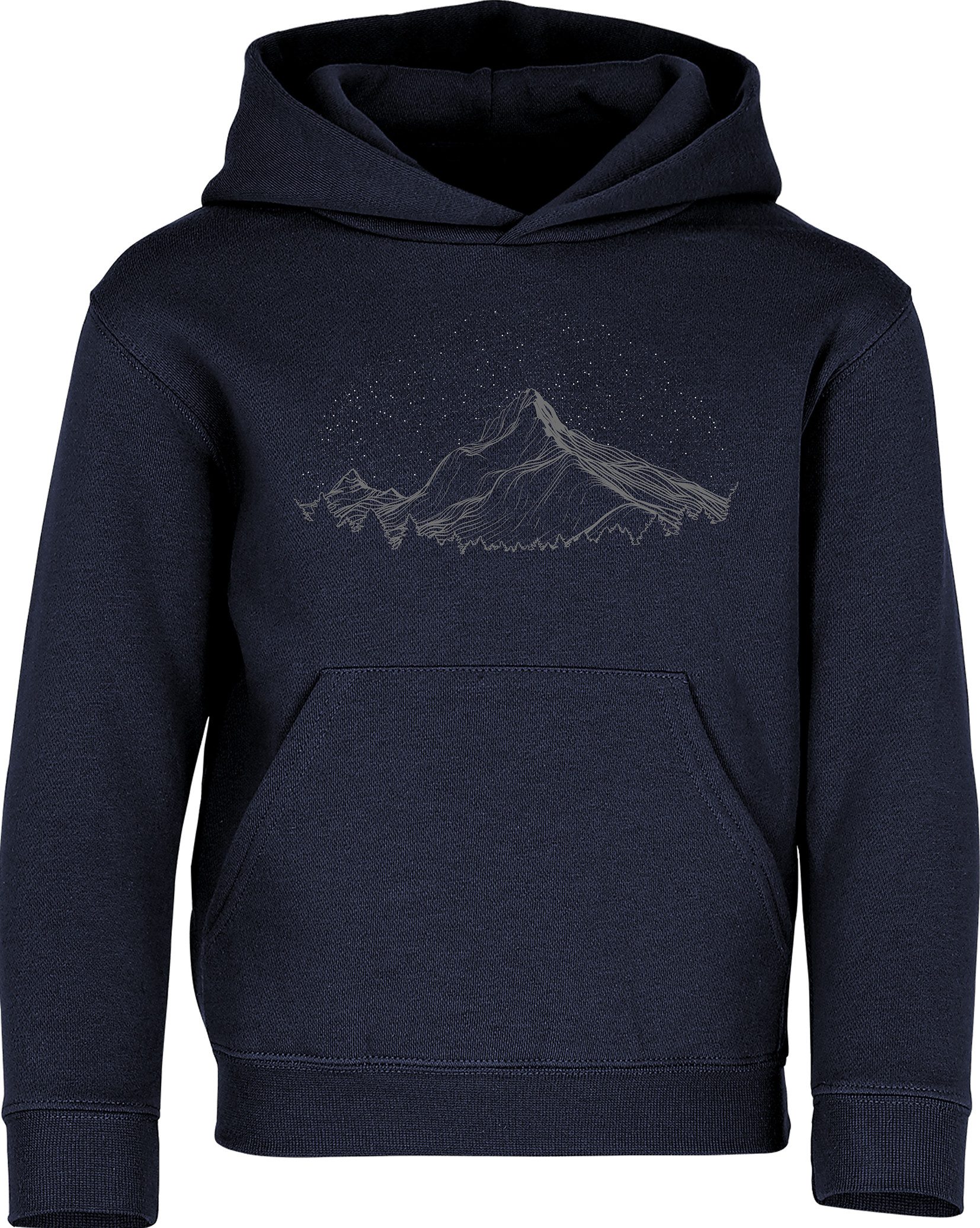 Baddery Kapuzenpullover Kinder Hoodie: "Berghimmel" - Klettern Wandern Outdoor, hochwertiger Siebdruck