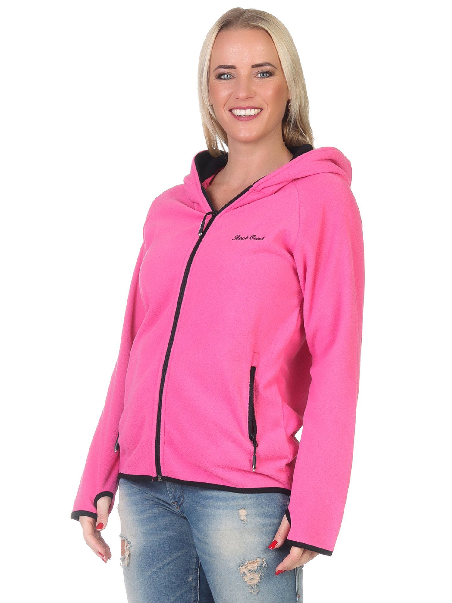 Rock Creek Fleecejacke Damen Fleecejacke Lang D-502