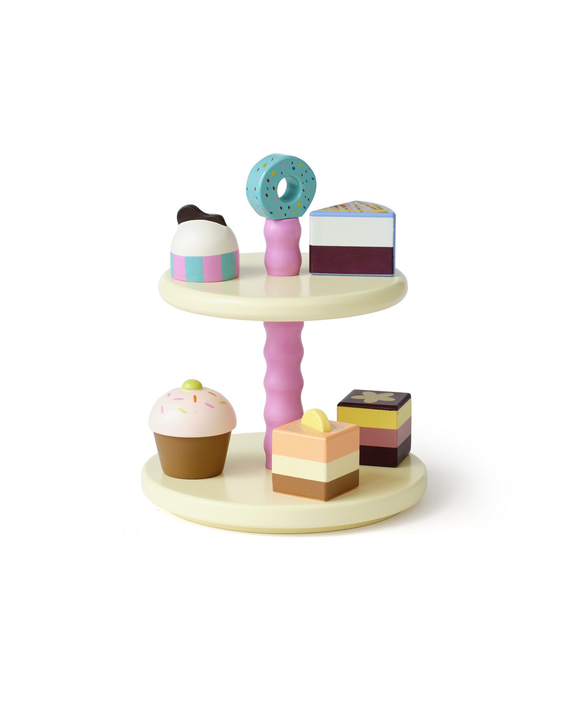 Kids Concept Spielgeschirr Kids Concept - 	Kuchenständer mit Gebäck - 15x15x20,2cm - 2y+, (6-tlg)