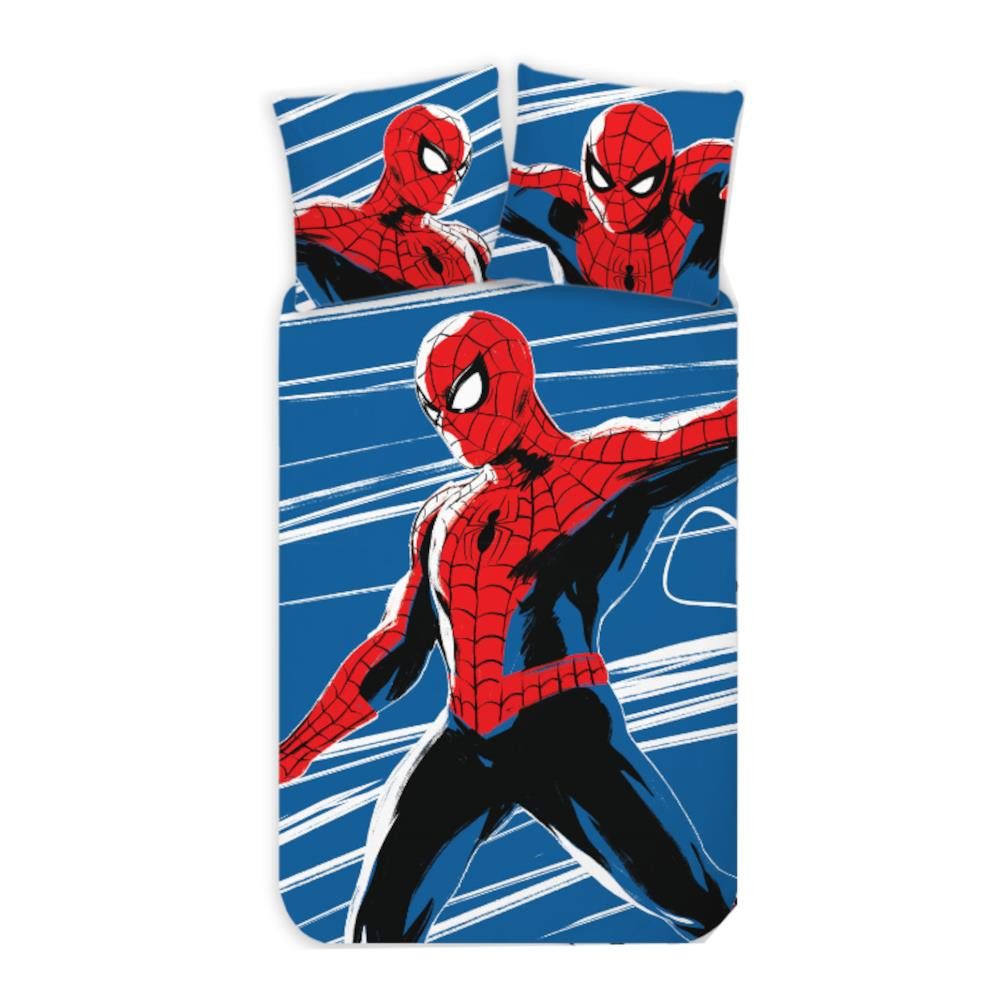 Spiderman Babybettwäsche Spiderman Baby- / Kleinkinder Bettwäsche in Blau, günstig online kaufen