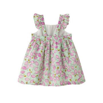 suebidou Midikleid Süßes Sommerkleid Mädchenkleid mit Lemon-Muster Baby/Kleinkind