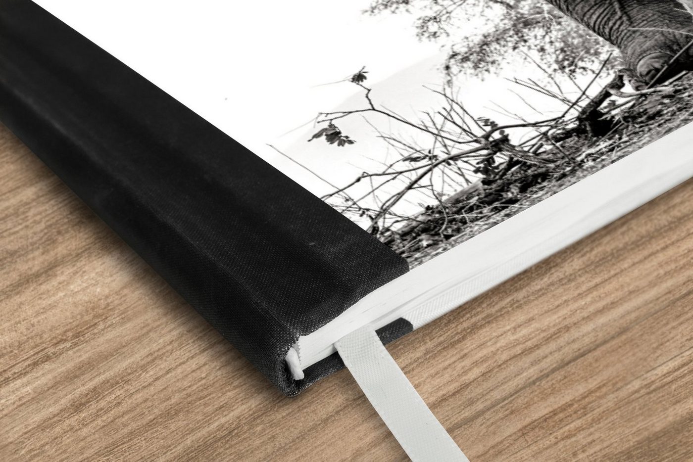 Thumbnail - MuchoWow Notizbuch Elefant - Porträt - Tiere - Schwarz und weiß, Notebook, Notizblock a5, Tagebuch, Journal Liniert