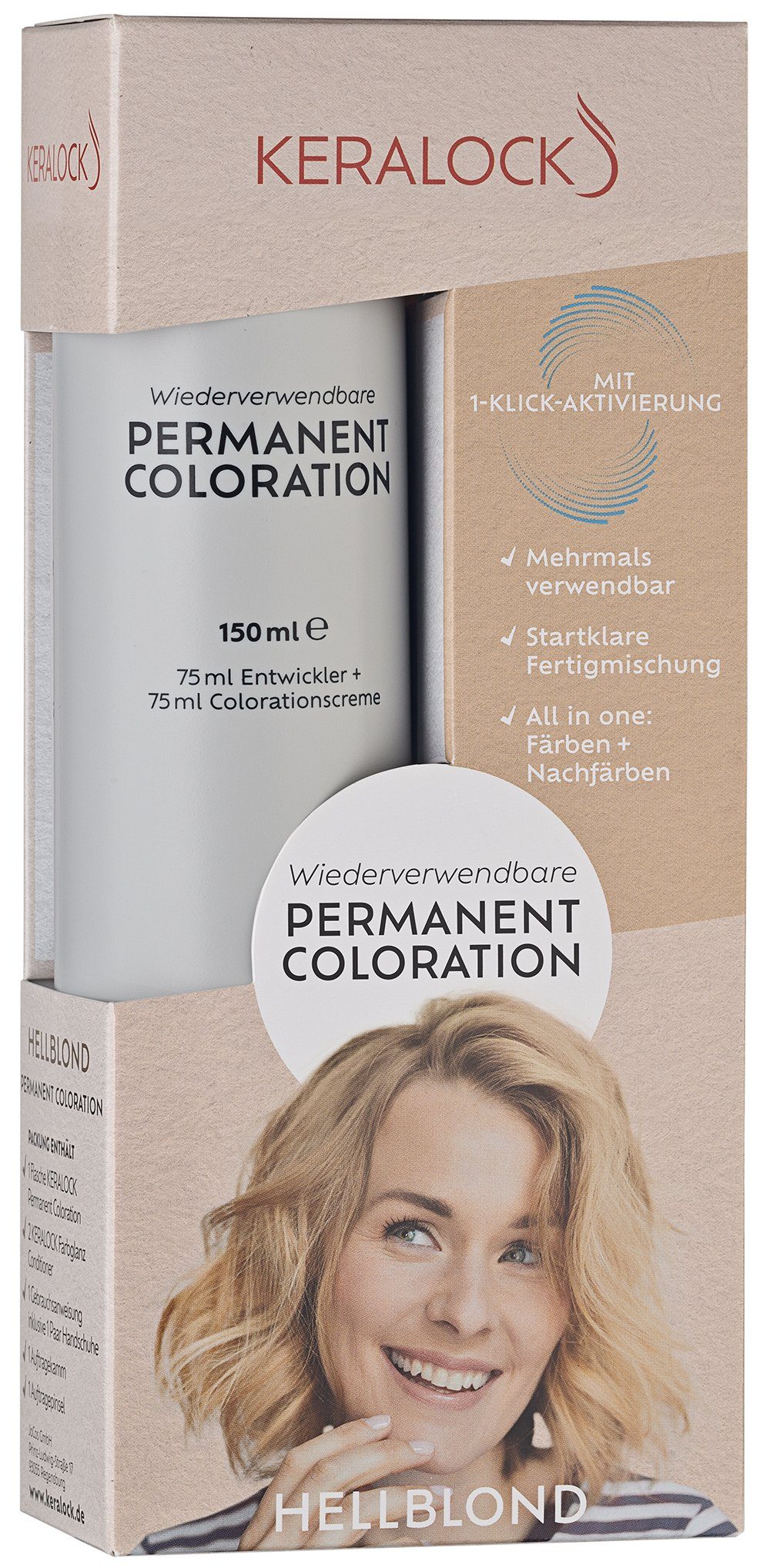 Keralock Coloration Wiederverwendbare Haarfarbe hellblond | Haarfarben