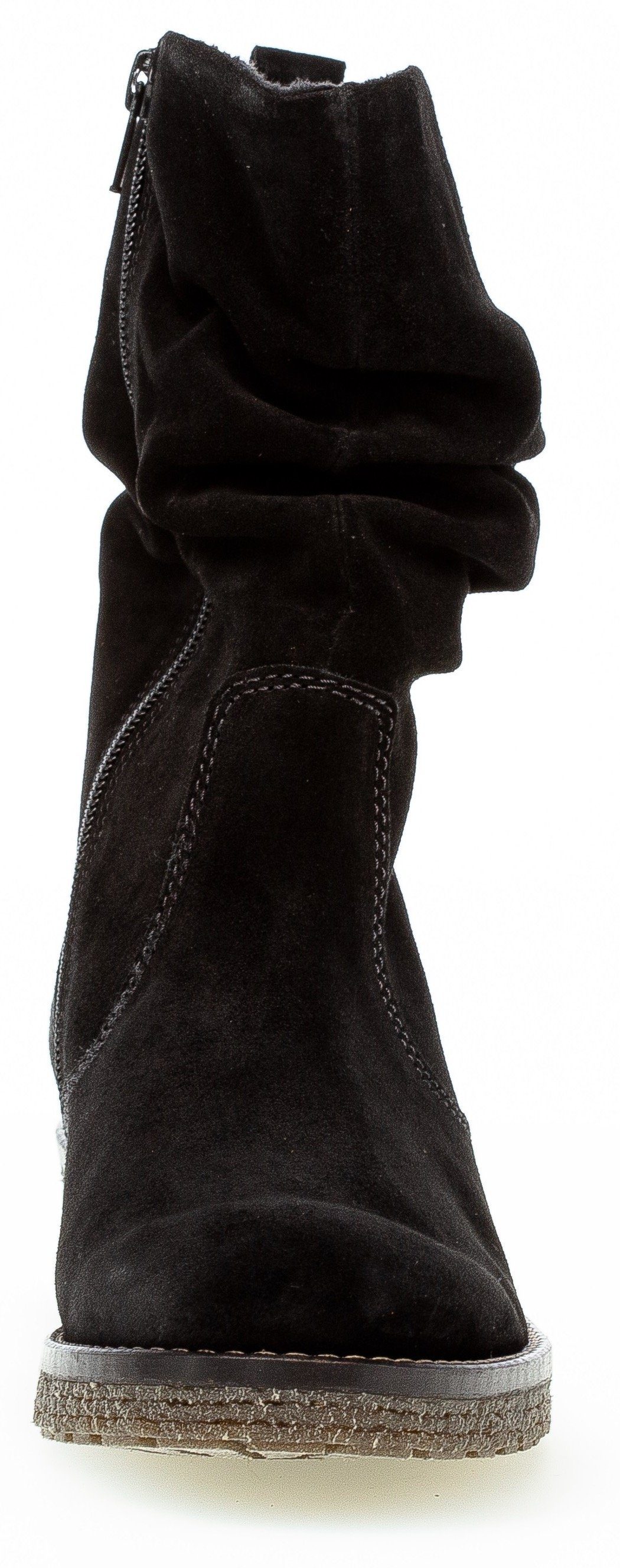 Gabor Stiefel mit am schwarz slouchy modischen Raffungen Schaft