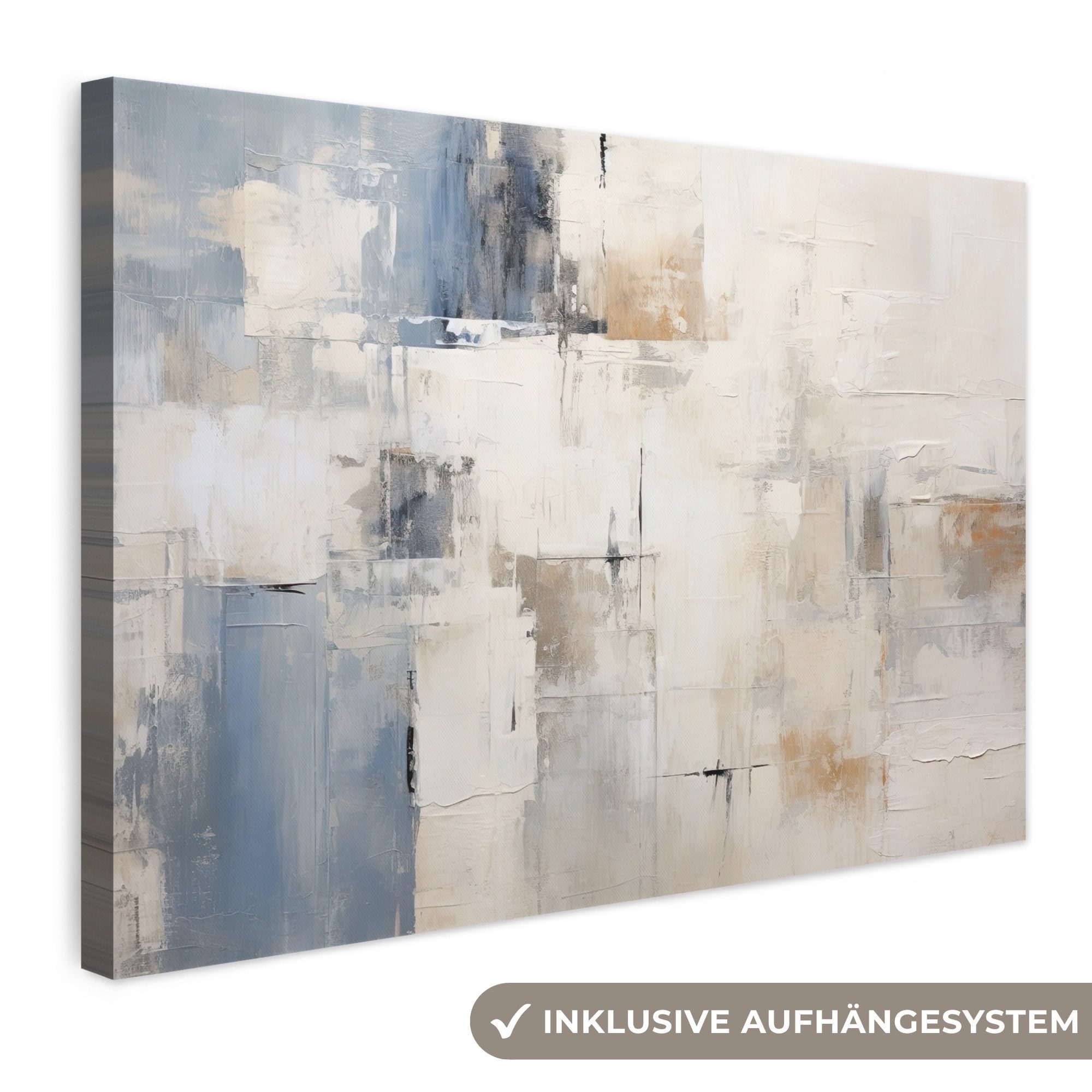 OneMillionCanvasses® Leinwandbild Aquarell - Abstrakt - Kunst, Fotodruck (1 St), Leinwand Bilder Klein, Wand Dekoration Aesthetic 30x20 cm
