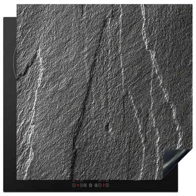 MuchoWow Herd-Abdeckplatte Stein - Anthrazit - Grau - Steinstruktur, Vinyl, (1 tlg), Herdabdeckung Ceranfeld, Küchenutensilien, 58x59 cm