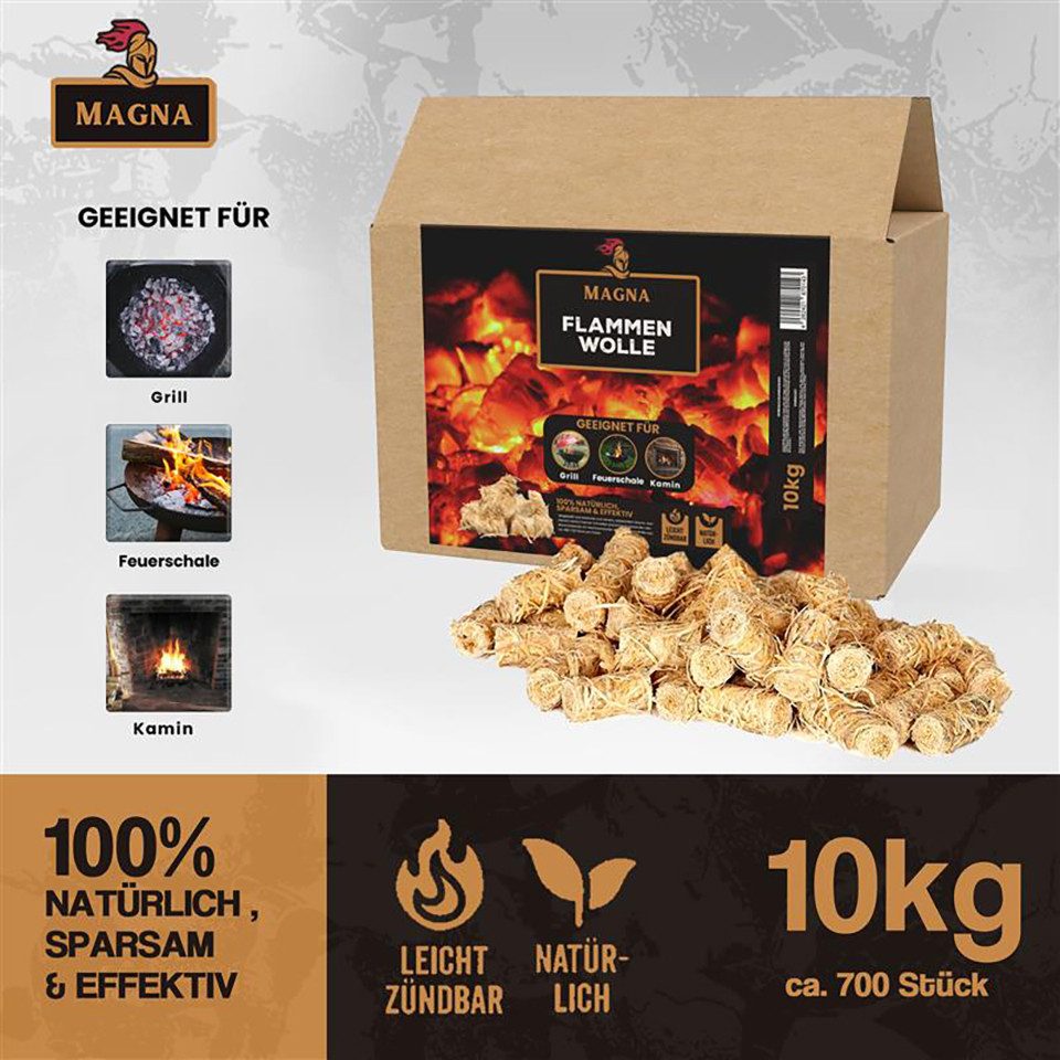 Magna Grillanzünder Flammenwolle 10 KG im Karton, 10 kg