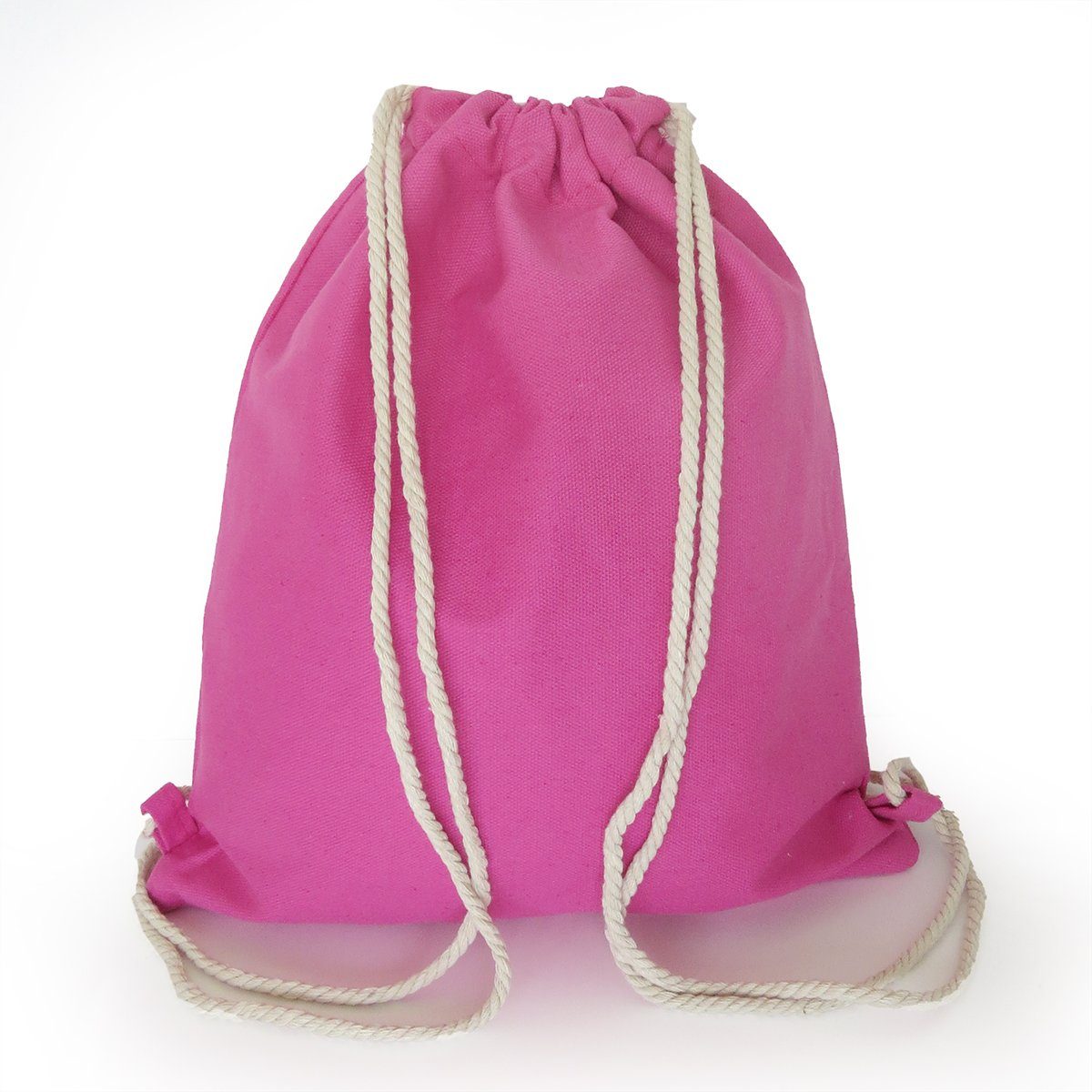 Sonia Originelli Umhängetasche Turnbeutel Seilkordel Baumwolle unifarben Gymbag pink Trend, können abweichen Farben