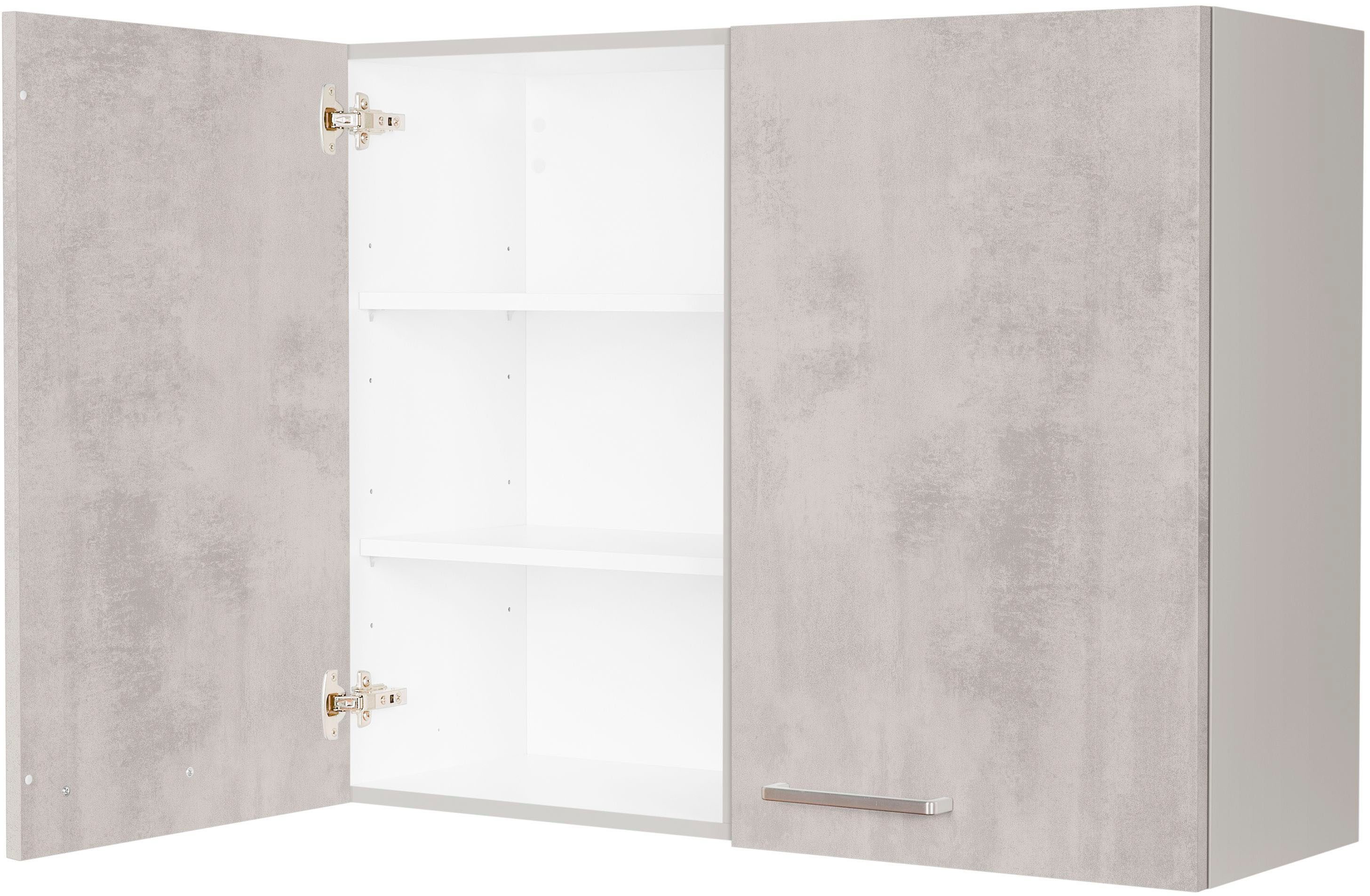 nobilia® Hängeschrank "Riva", vormontiert, mit zwei Einlegeböden, Breite 90 cm