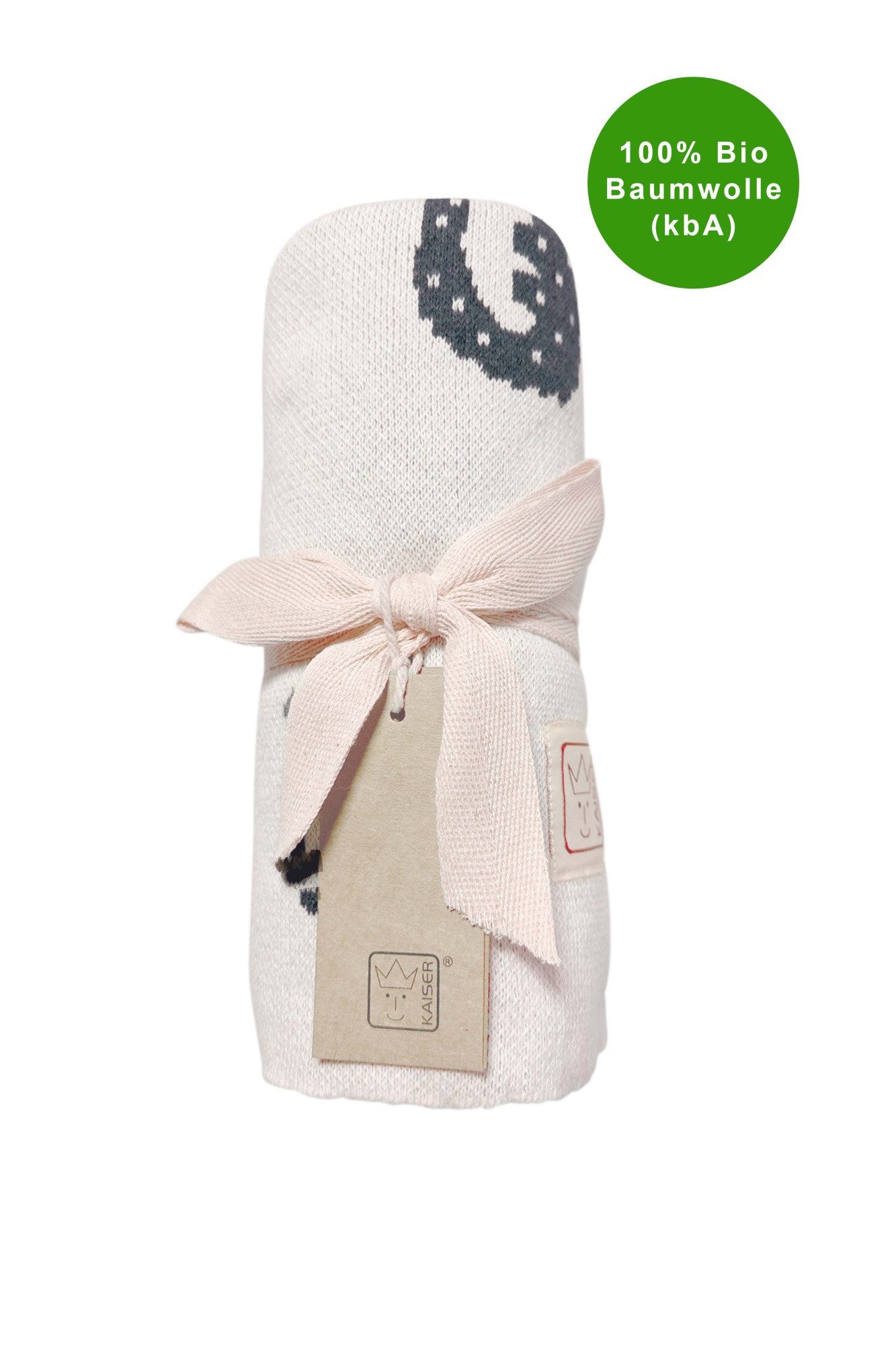 Babydecke Animal Organic Strick, Kaiser