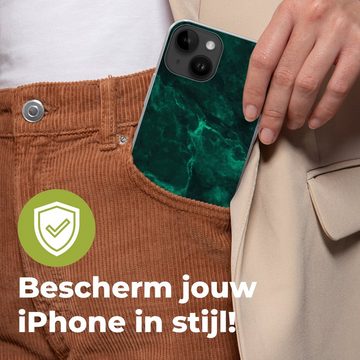 MuchoWow Handyhülle Marmor - Limone - Grün - Strukturiert - Marmoroptik, Handyhülle Telefonhülle Apple iPhone 14