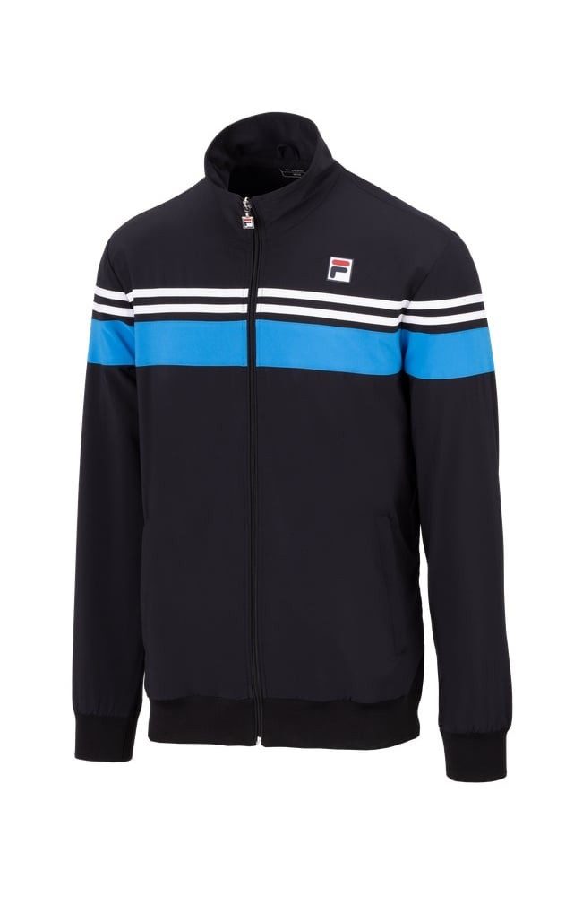 Fila Trainingsjacke Bruno (Full-Zip, Stehkragen) schwarz/blau günstig online kaufen