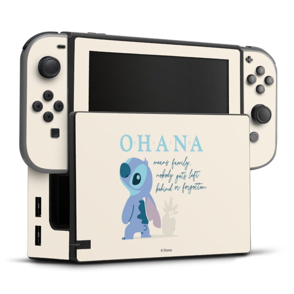 DeinDesign Handyhülle Lilo & Stitch Offizielles Lizenzprodukt Disney Ohana  Stitch, Nintendo Switch Skin Aufkleber Sticker Folie