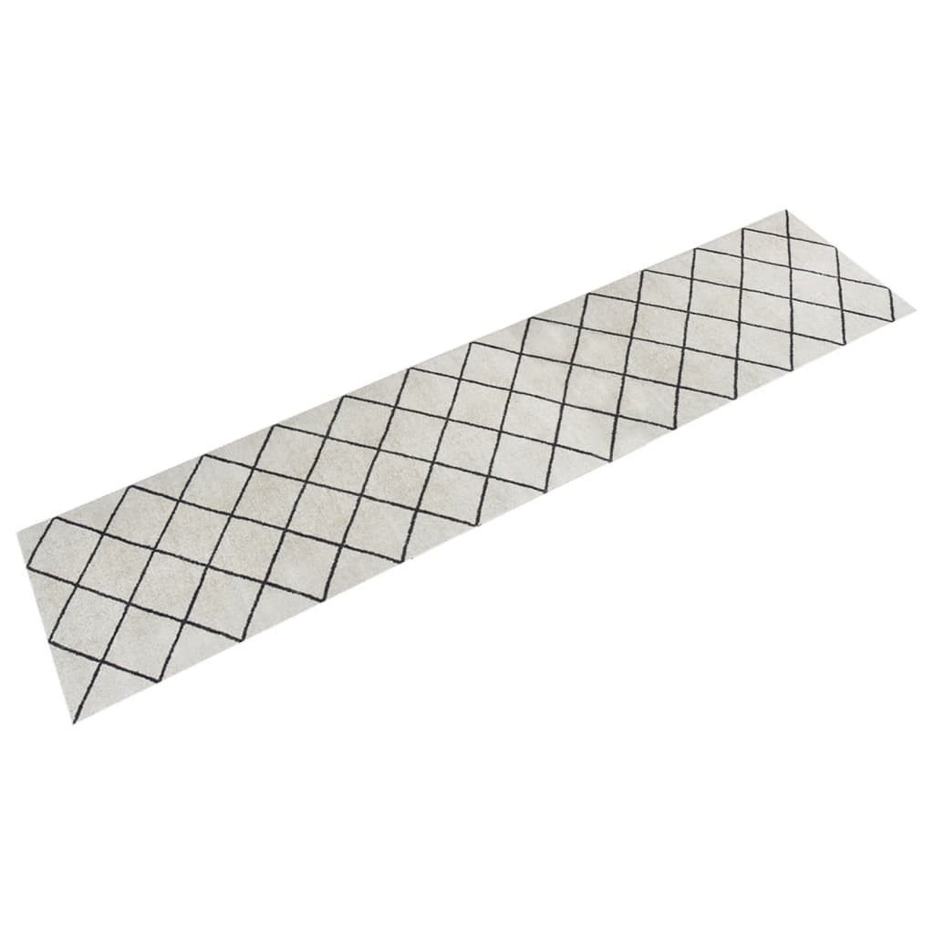 vidaXL Fußmatte 60 x 300 cm Küchenteppich Waschbar Quadrat 60x300 cm Samt, Rechteck, Höhe: 0 mm