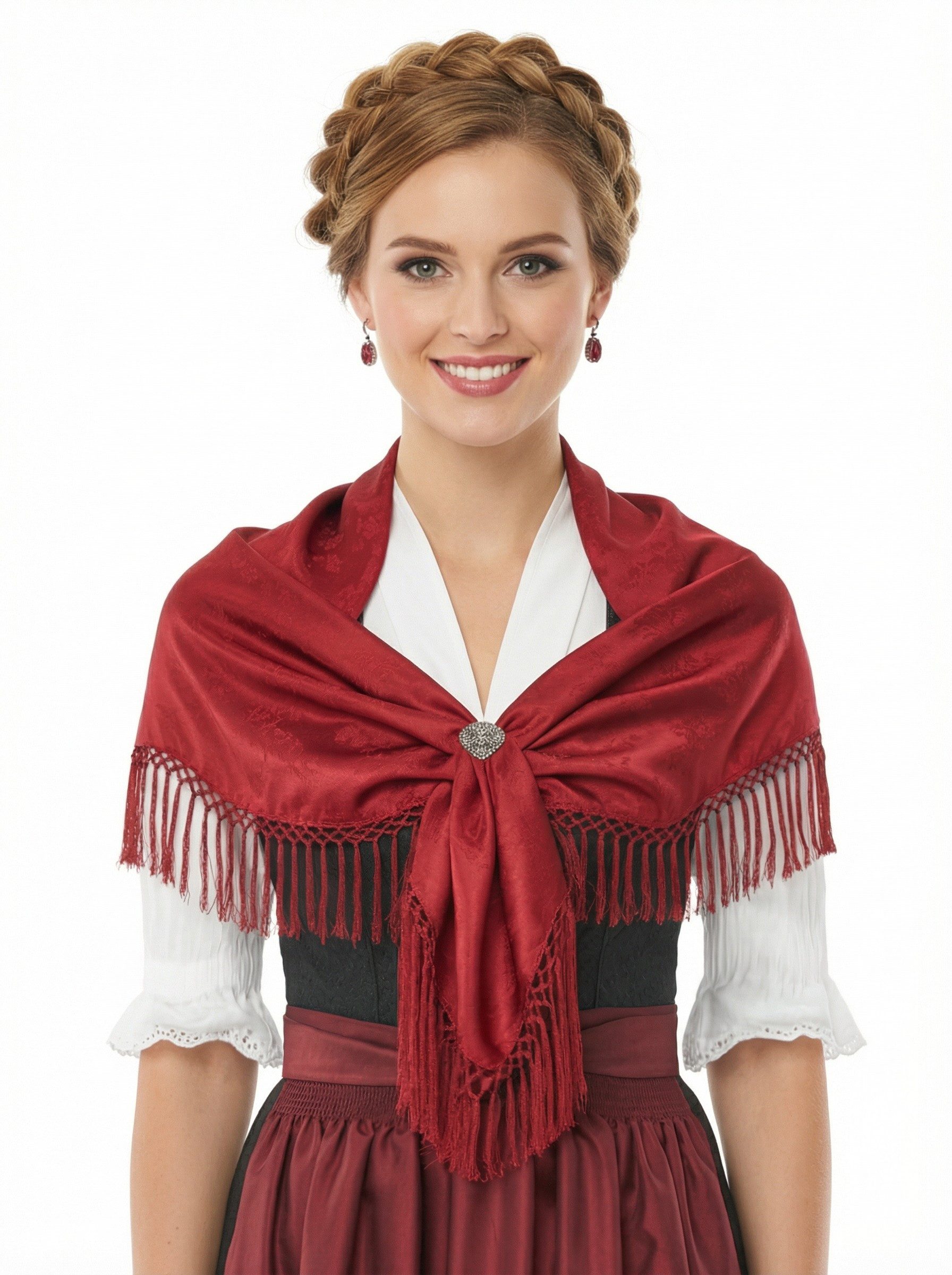 Moschen-Bayern Seidentuch Trachtentuch Dirndltuch Damen Trachten Seidentuch Trachtenseidentuch