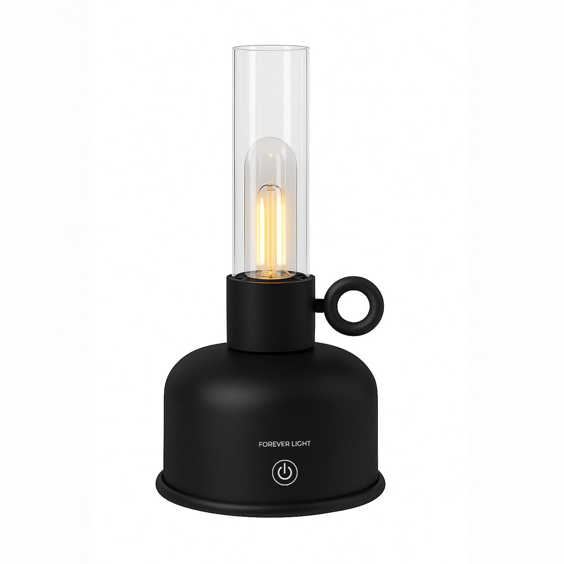 Forever Light LED Nachttischlampe Vintage Petroleum, LED fest integriert, Warmweiß, Vintage LED-Petroleumlampe mit 3 Helligkeitsstufen