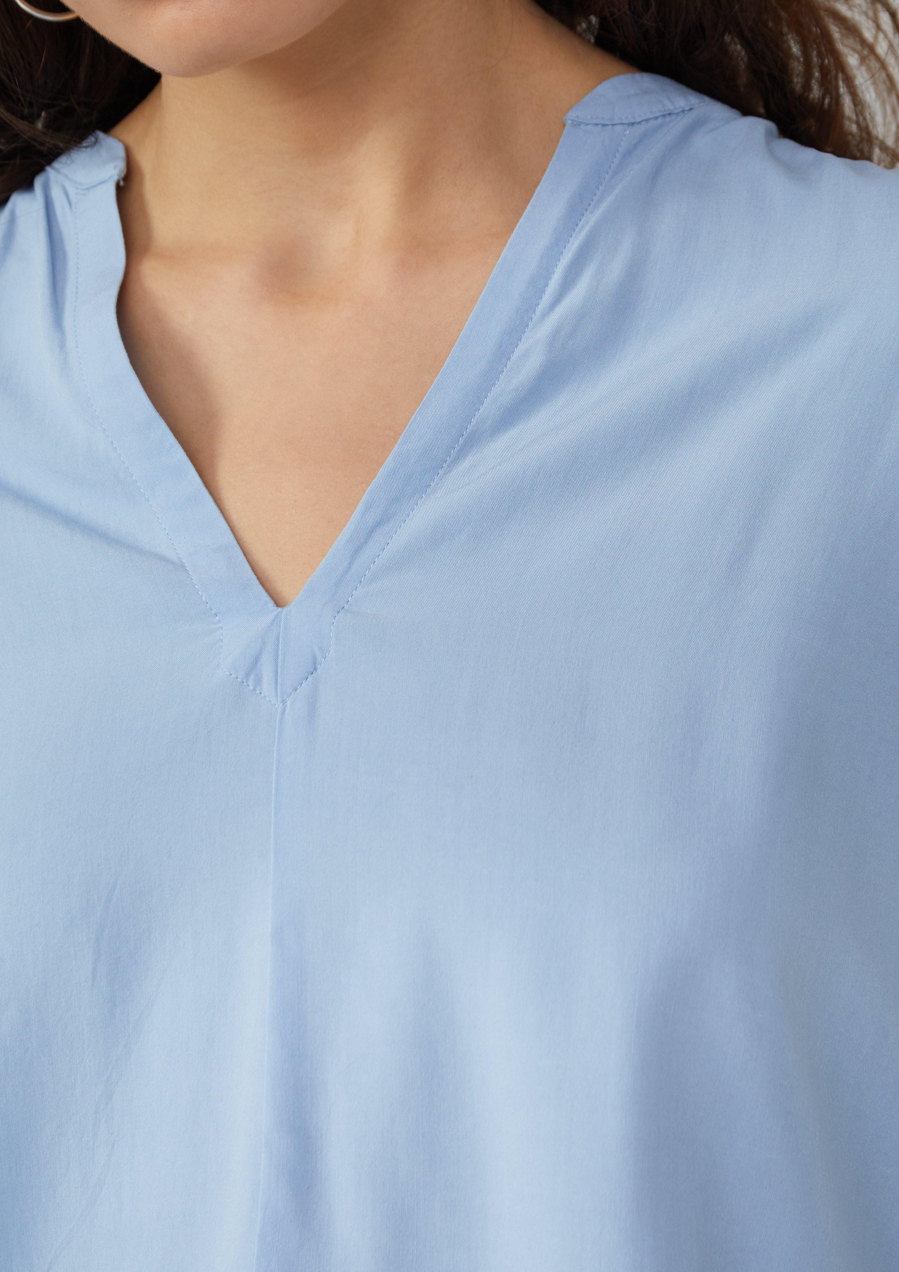QS Langarmbluse Viskose-Bluse mit Raffung an günstig online kaufen