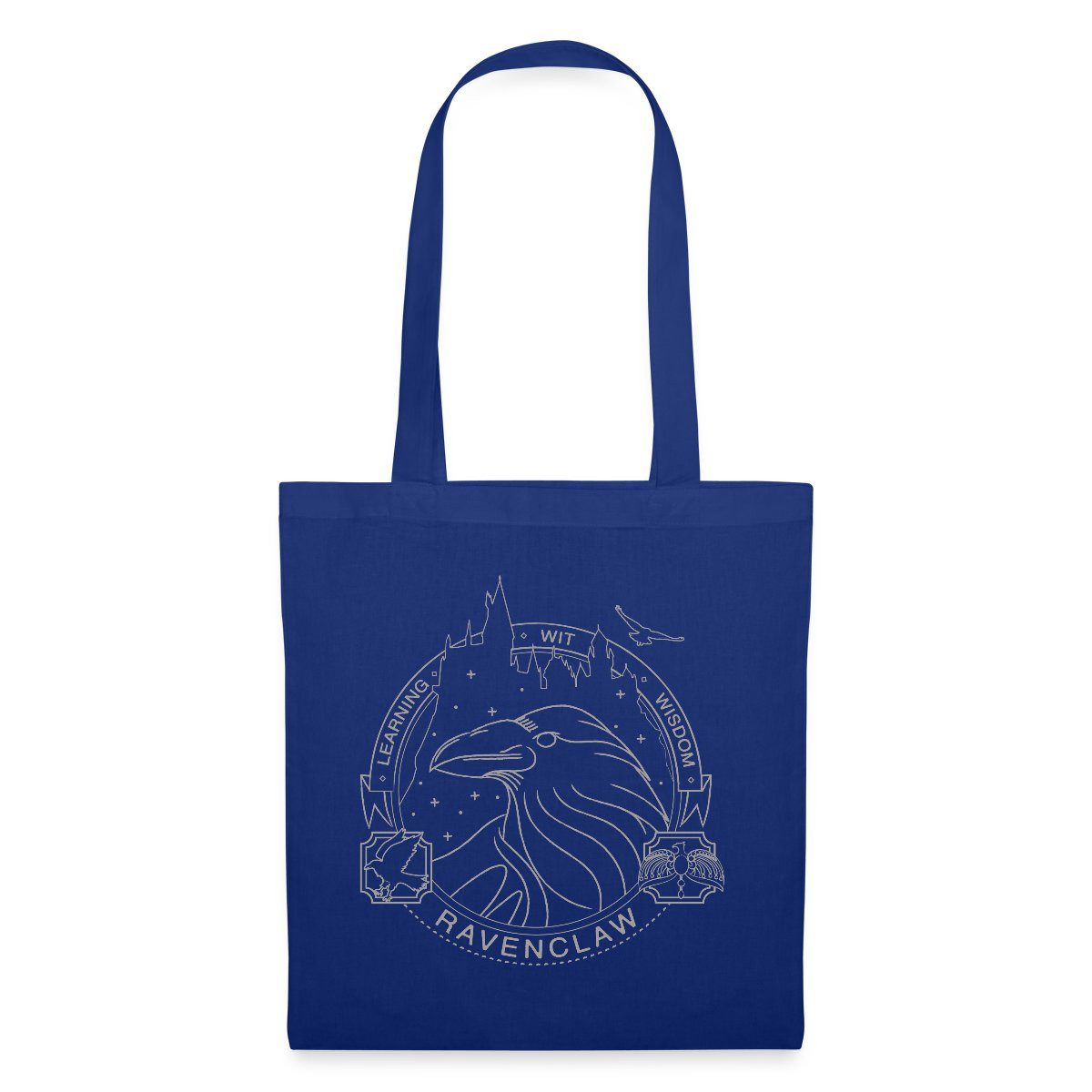 Spreadshirt Henkeltasche Harry Potter Ravenclaw Silver Stoffbeutel (1-tlg)